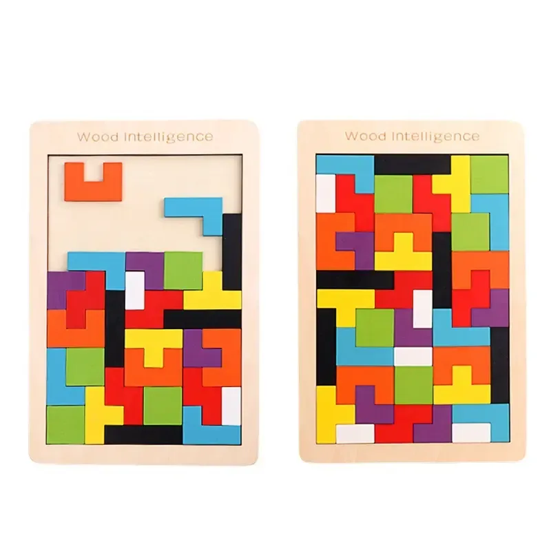 Wooden Kids Puzzles Brain Teasers Toy Educational Gift 8