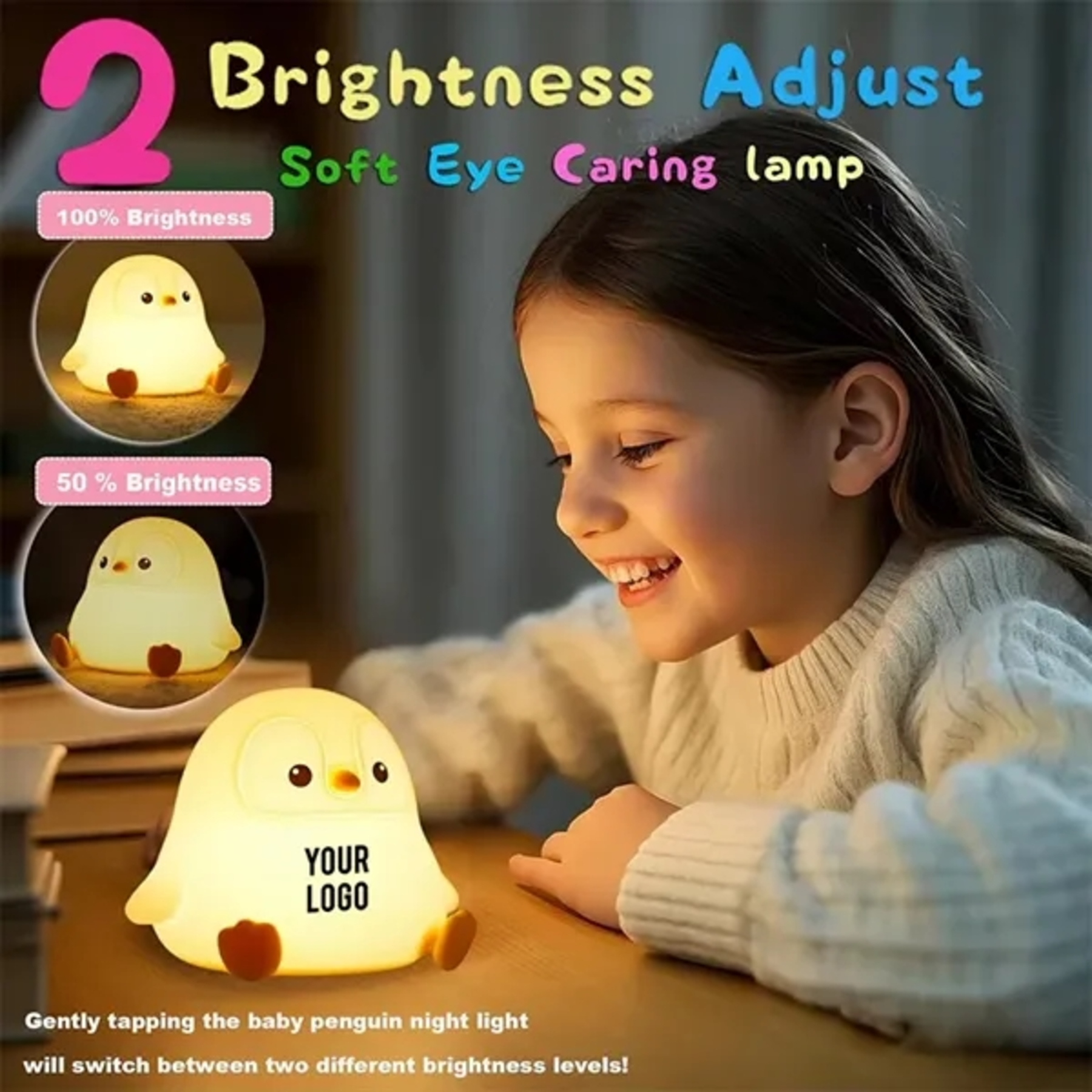 Silicone Penguin Night Light 2