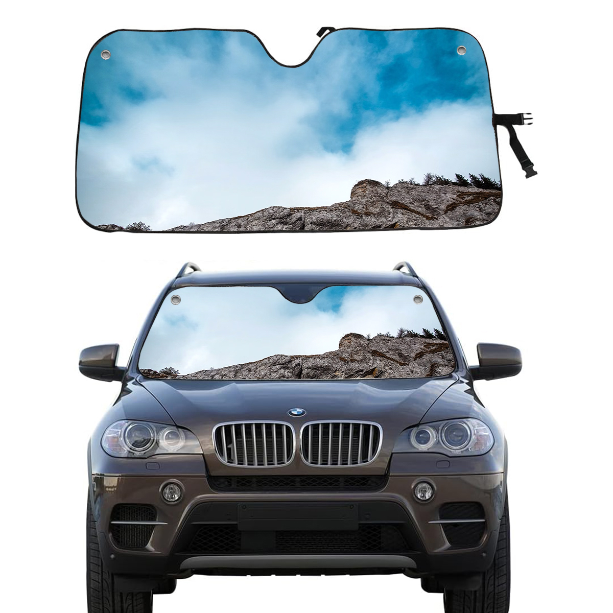 Custom Front Windshield Sun Shade (Extra Large Size) 2