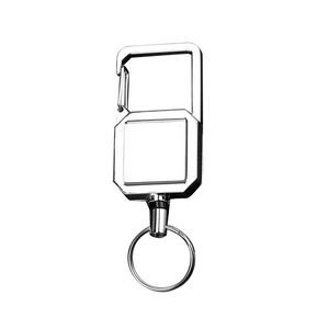 Sleek Metal Square Keychain With Durable Steel Wire Rope 12