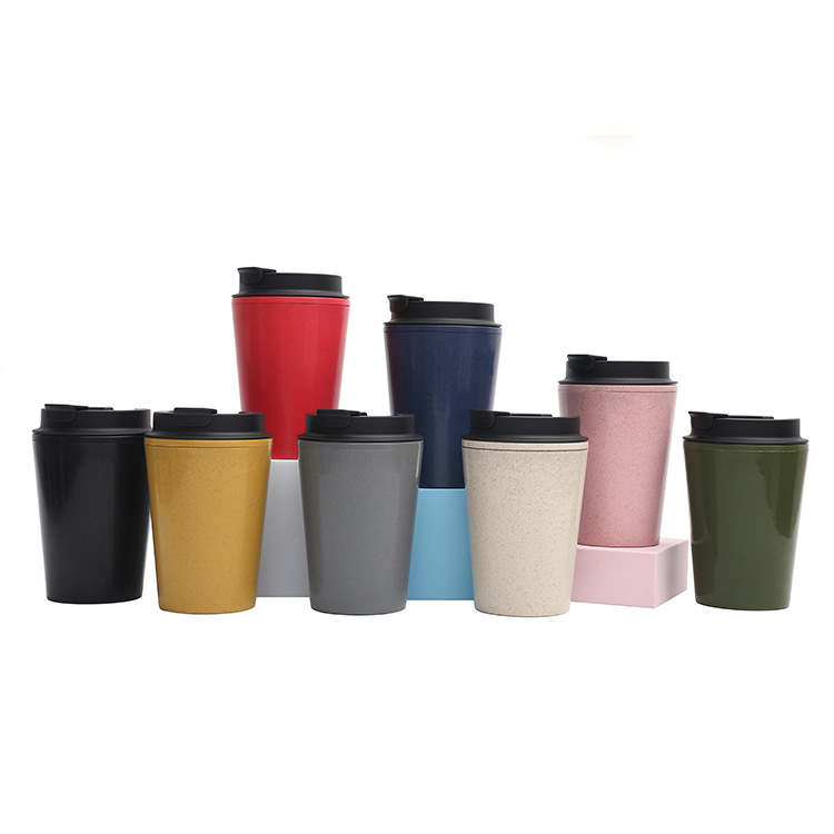 12 Oz Double Layer Mini Car Carrying Plastic Coffee Cup 2