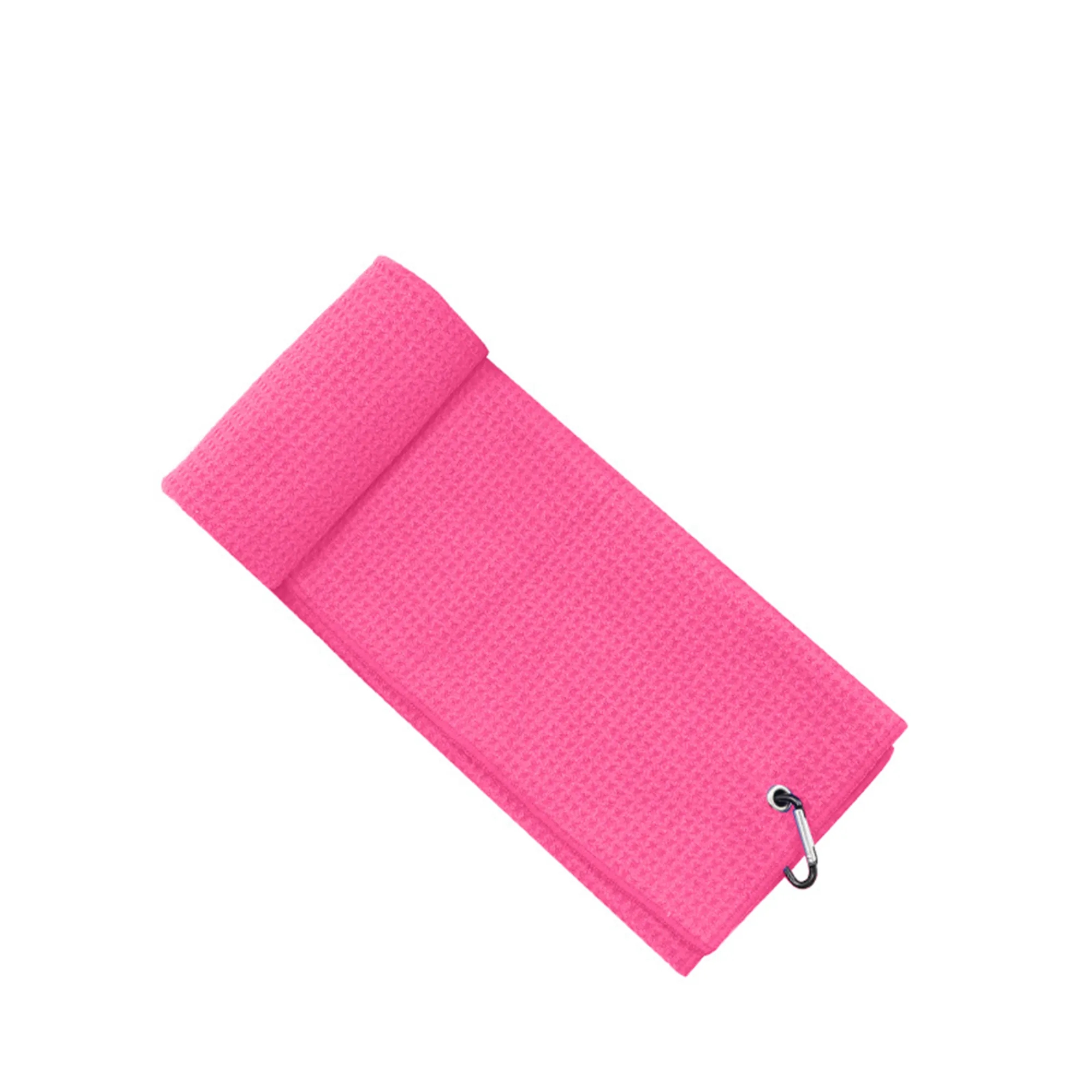 Tri-fold Microfiber Waffle Golf Towel 8