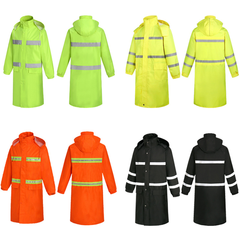 Safety Long Reflective Rain Coat 2