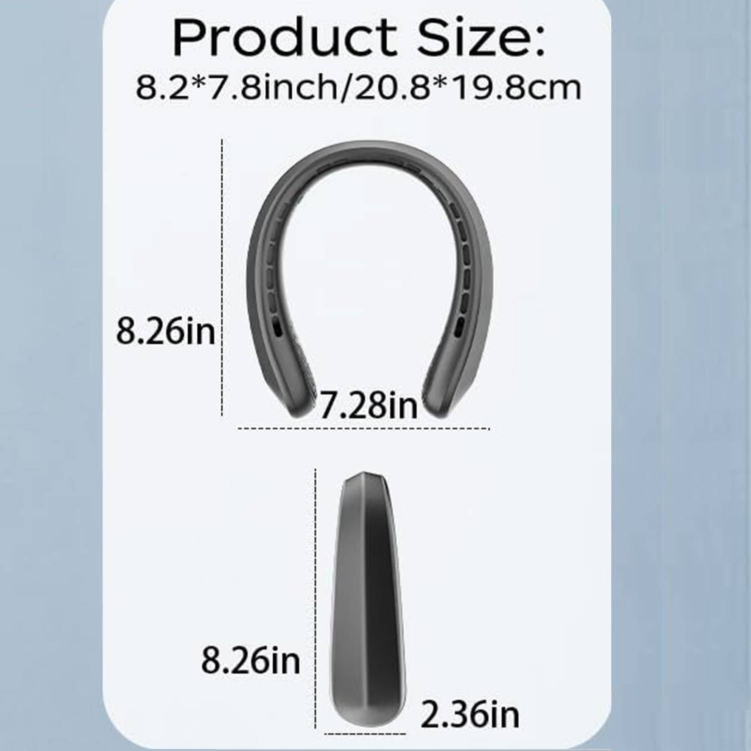 3600mAh Rechargeable Bladeless Neck Fan – Quiet Design 9