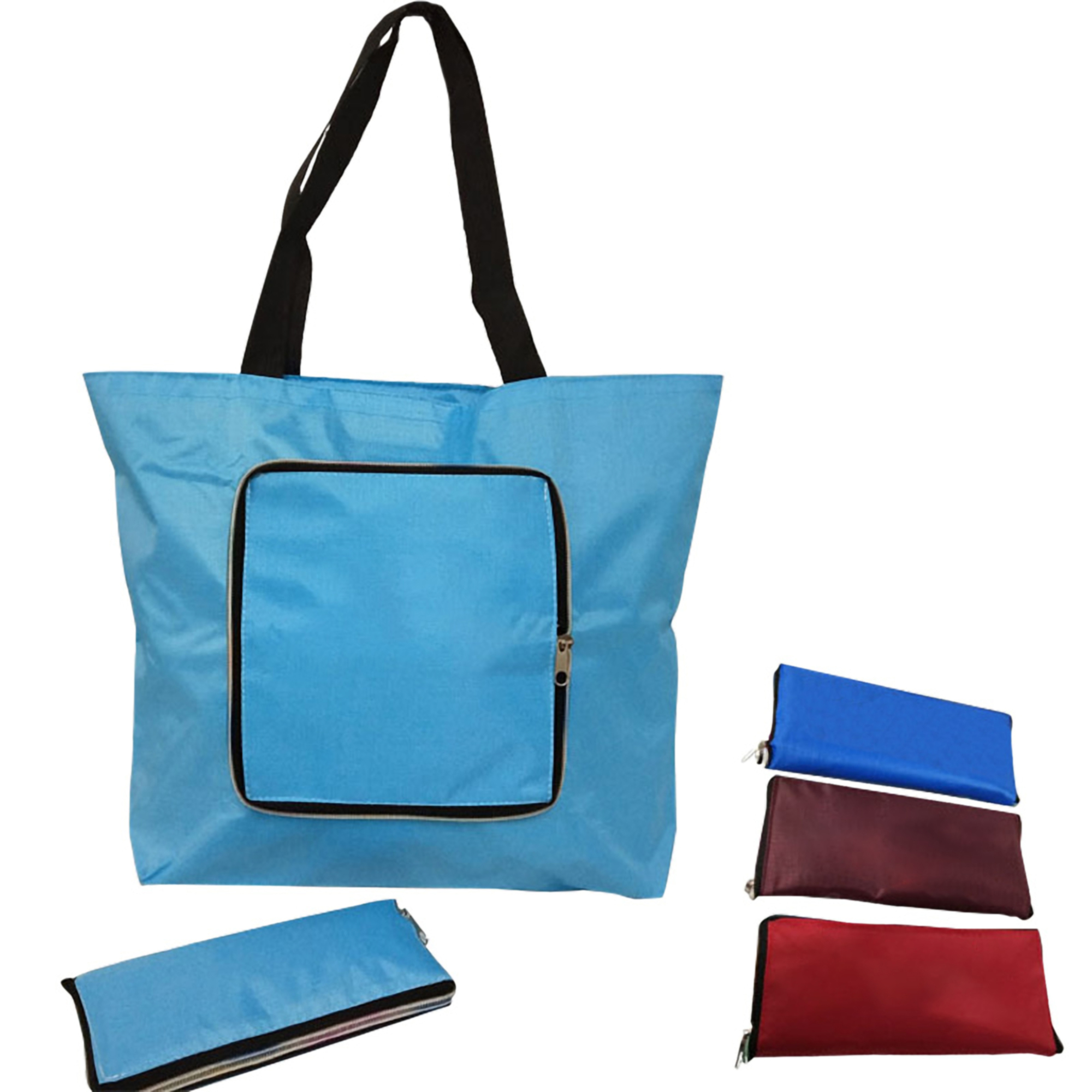 Foldable Lightweight Zipper Shopping Tote Bag 3