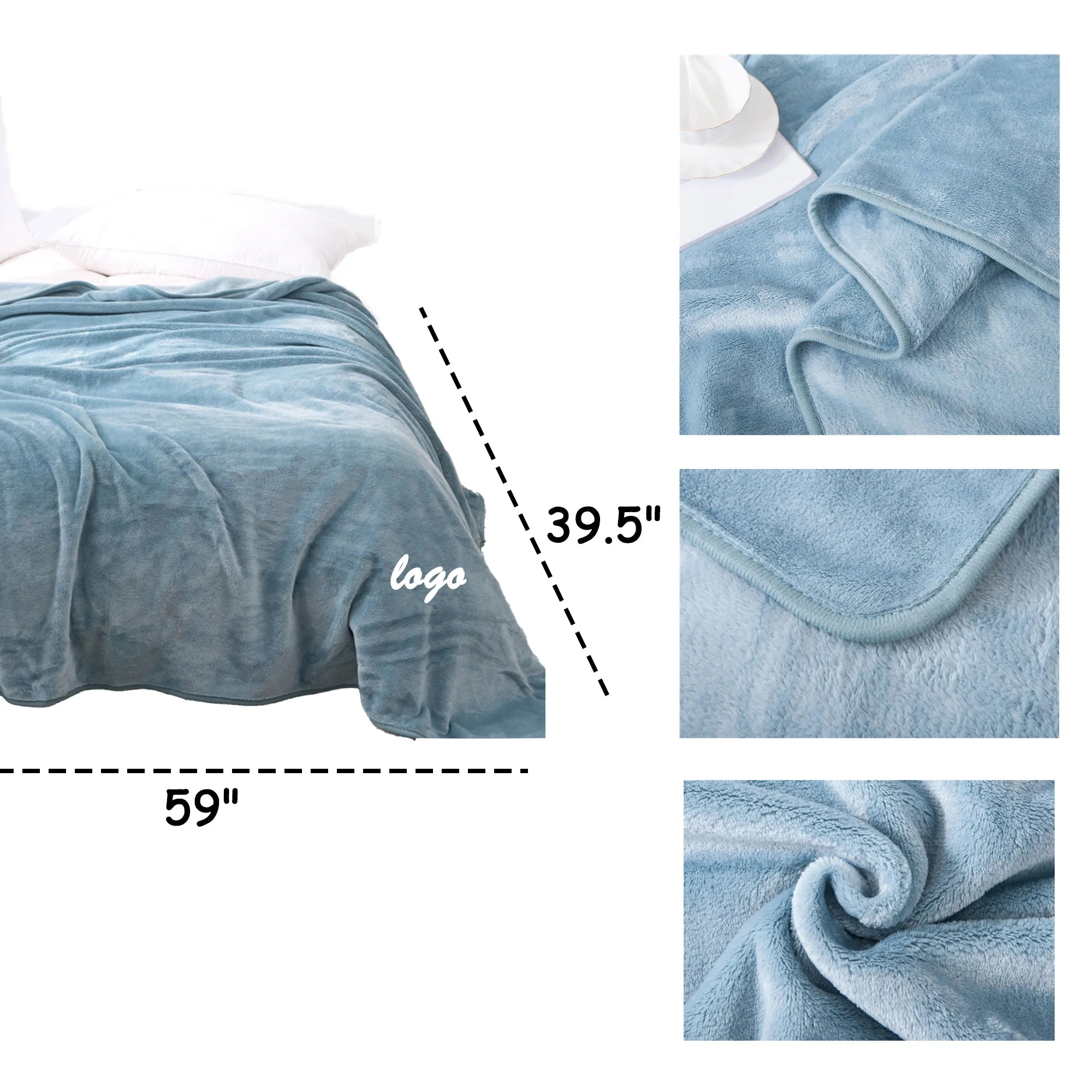 MOQ 30 Thickened Warm Flannel Blanket for Home 4