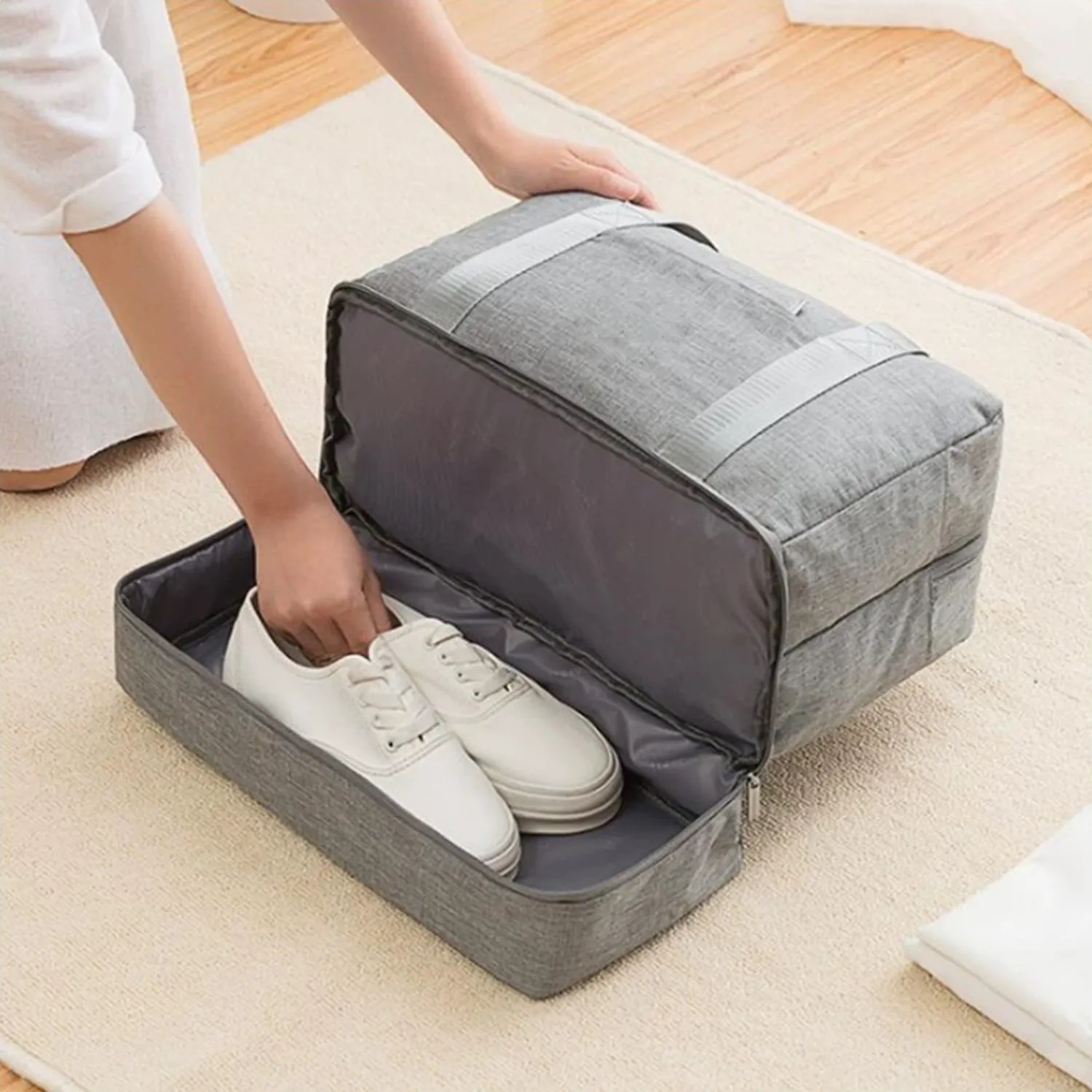 Travel Storage Bag with Shoe Layer 3