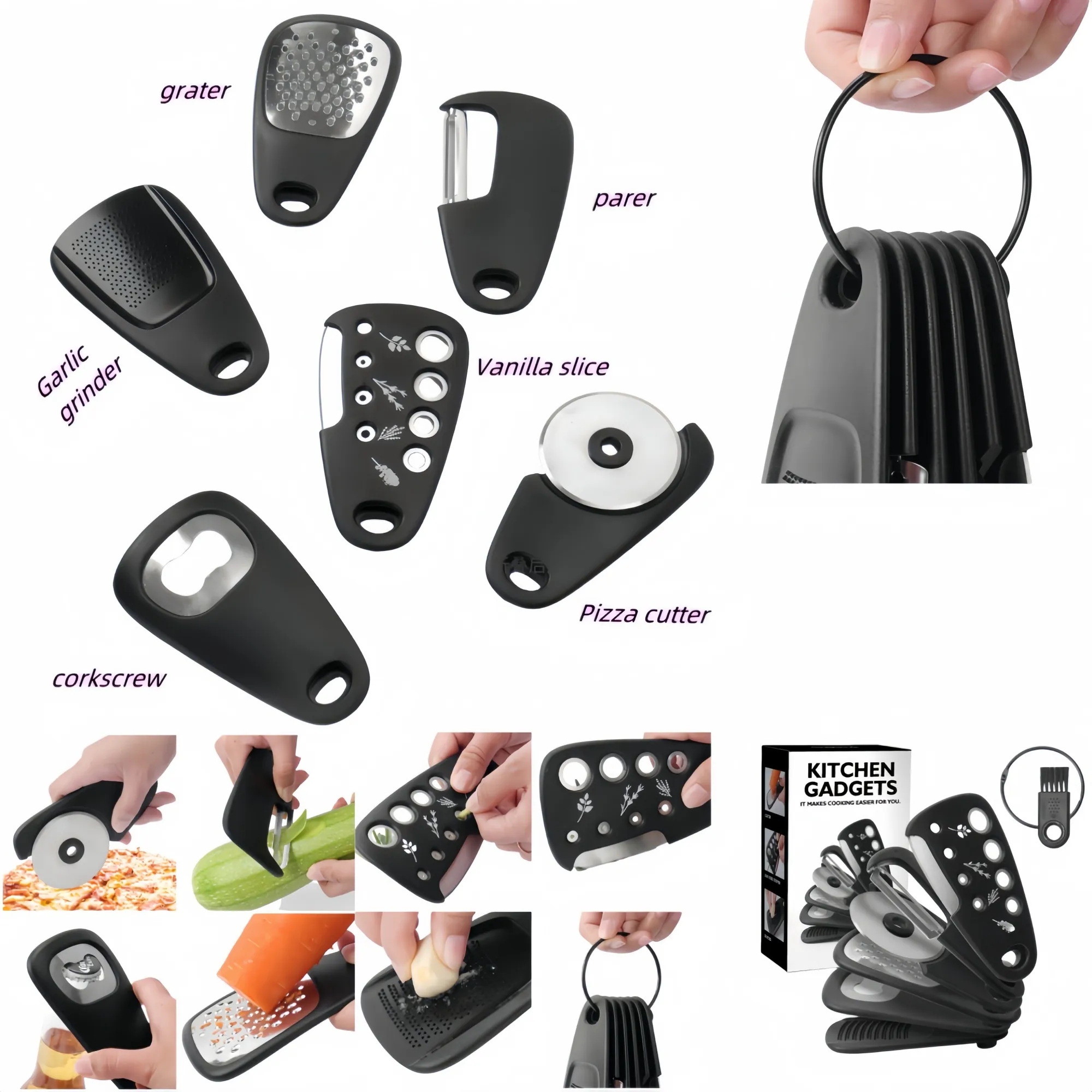 MOQ100 Kitchen Gadgets 6-piece Set 3