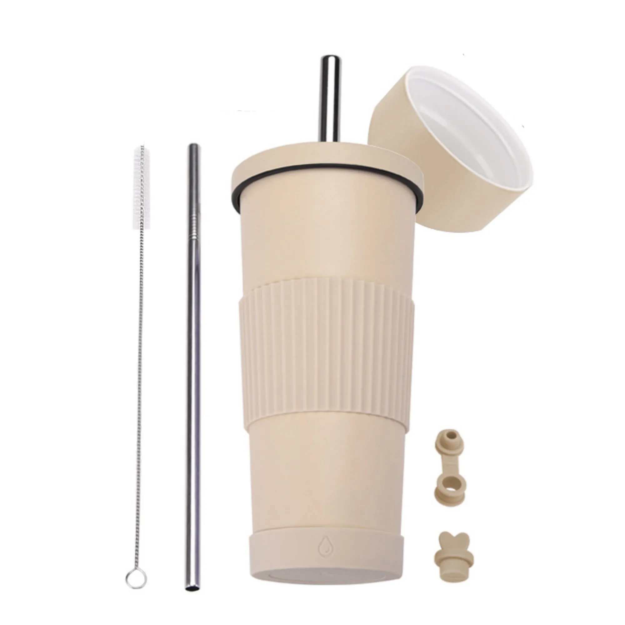 24oz Stainless Steel Straw Cup With Ceramic Inner Liner 9