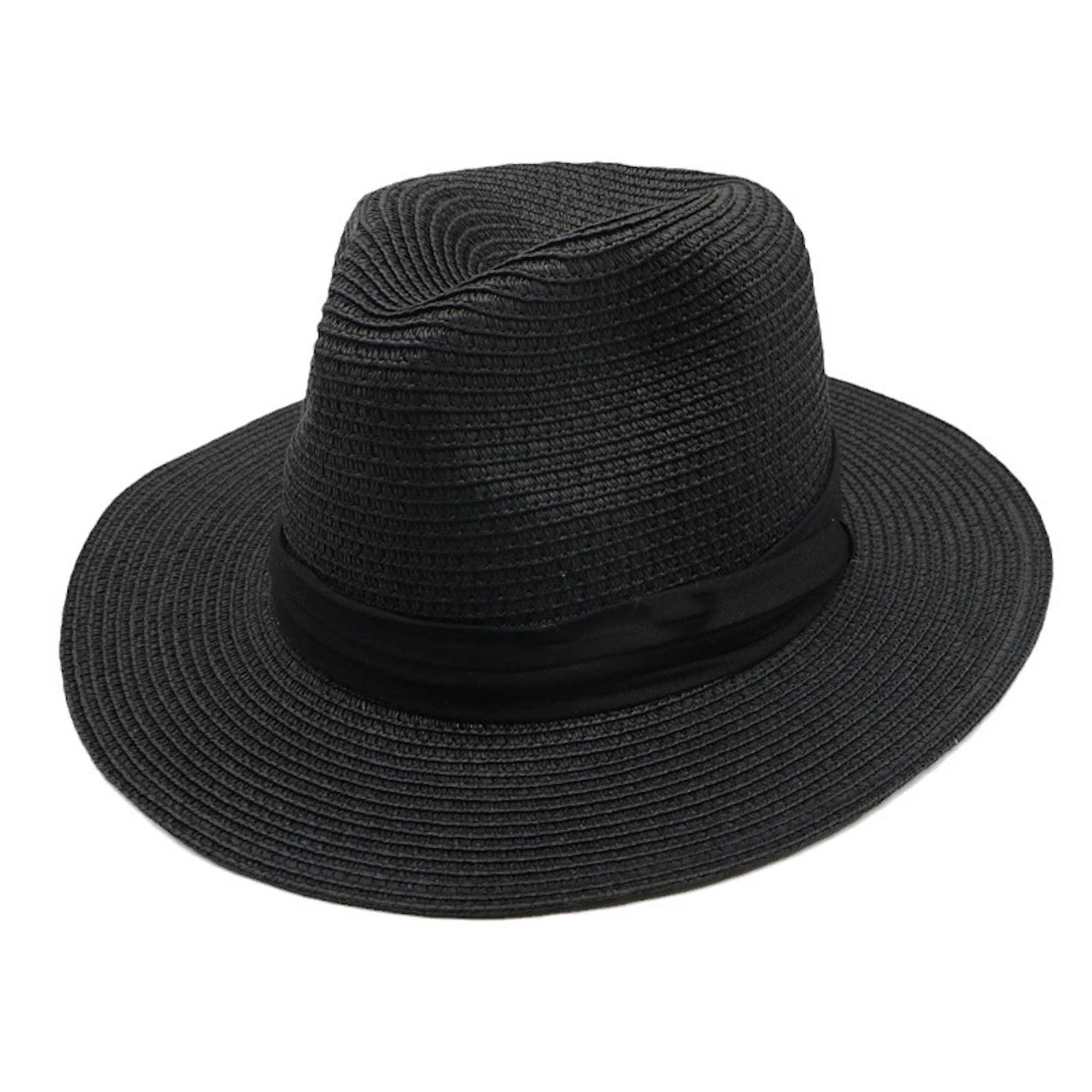 Wide Brim Straw Panama Roll up Hat Fedora Beach Sun Cap 3