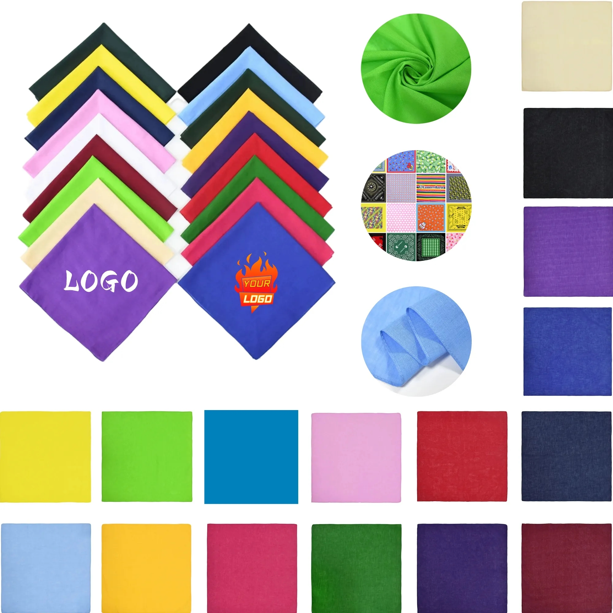 Cotton Full-Color Printed Square Towel 2