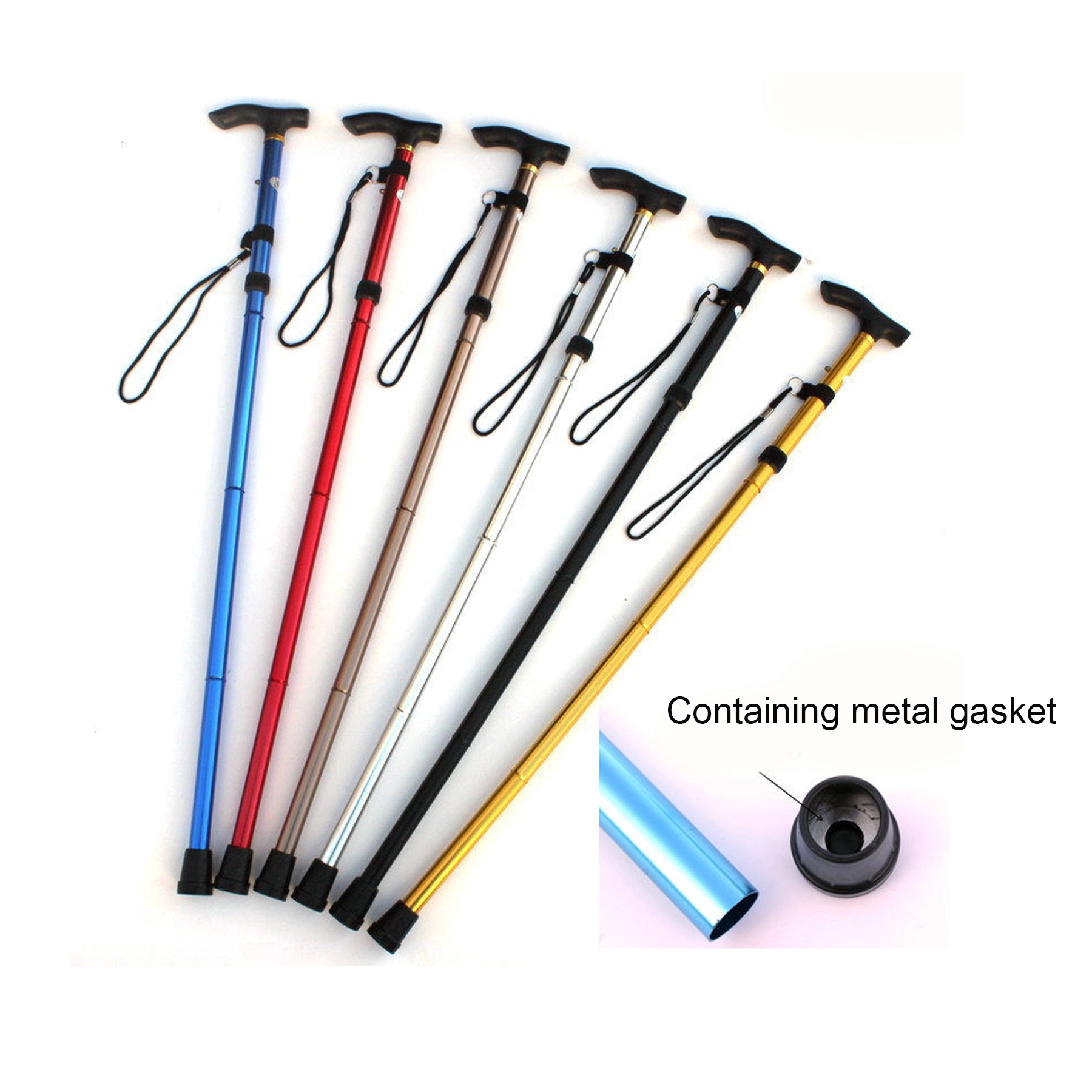 Adjustable Aluminum Hiking Cane Stick 12