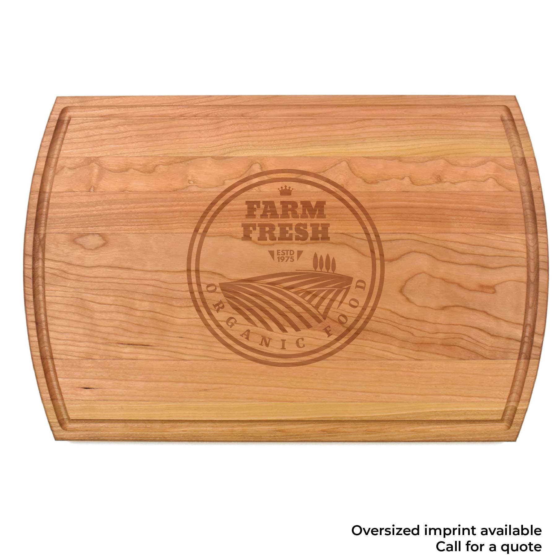 10 1/2" x 16" x 3/4" Cherry Cutting Board with Juice Groove 6