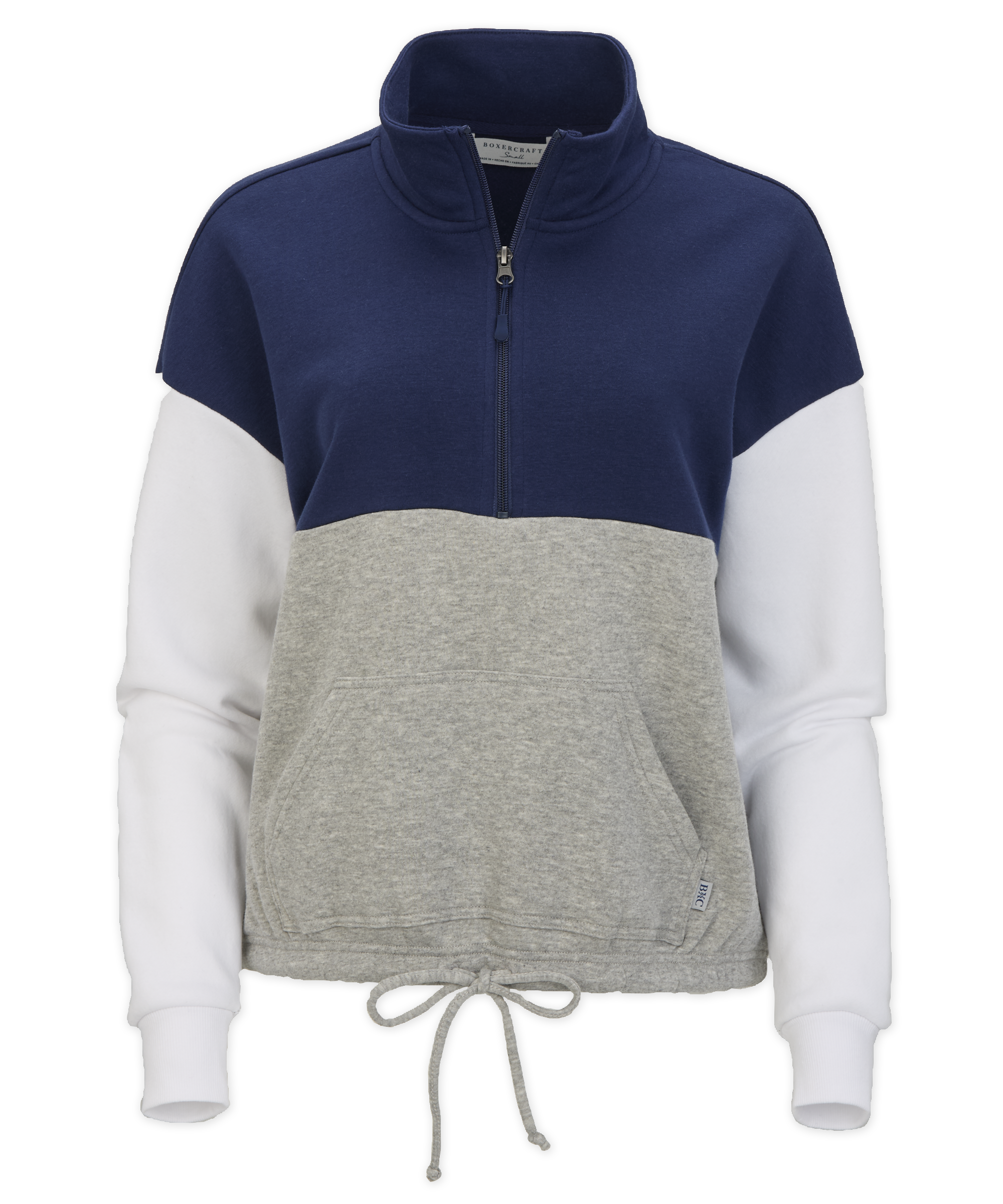 BOXERCRAFT  FLEECE COLORBLOCK QTR ZIP 4