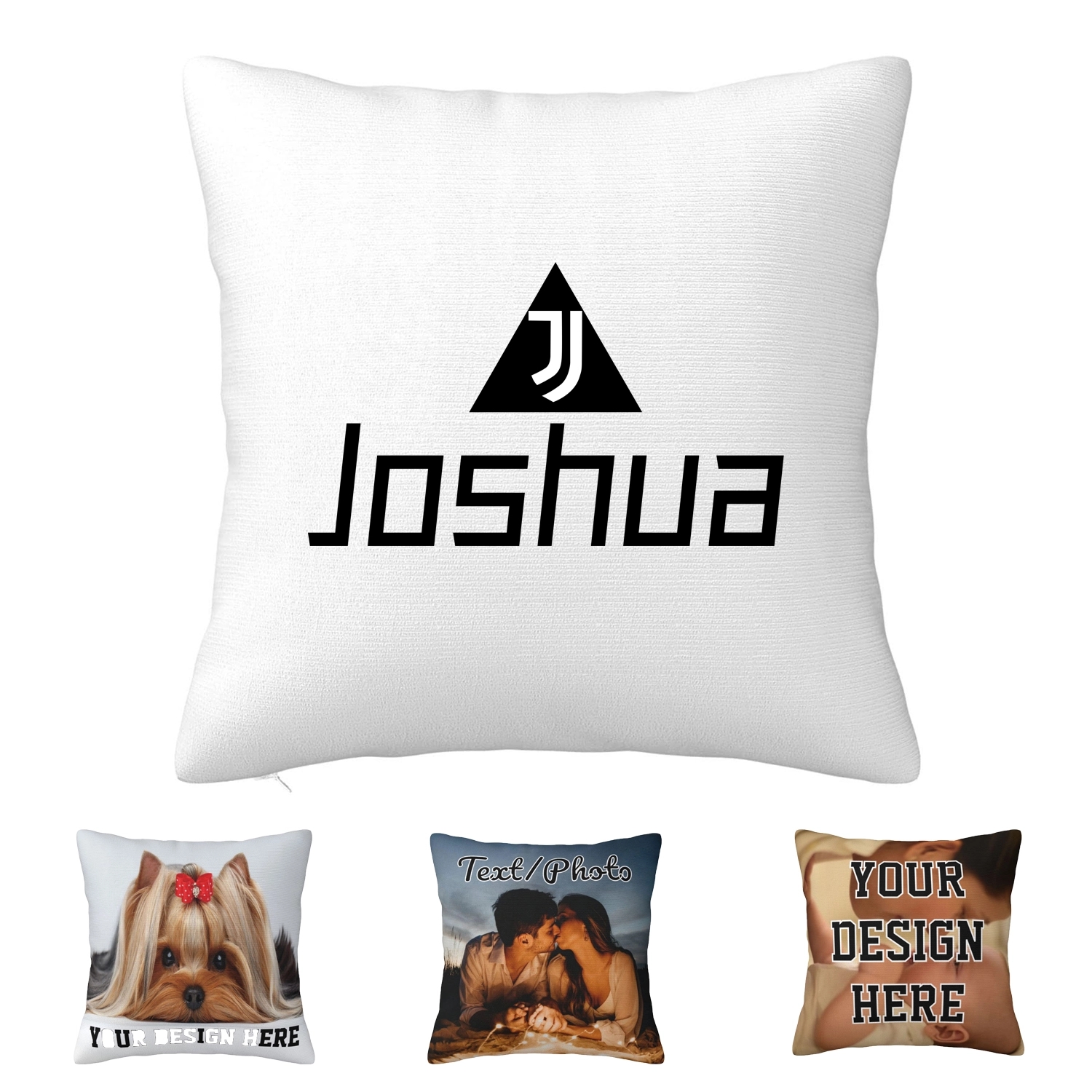 Custom 11.8" X 19.7" Full Color Cushion Cover With Zipper 1