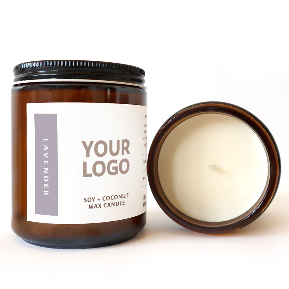 8 oz Hand-Poured Lavender Candles 2