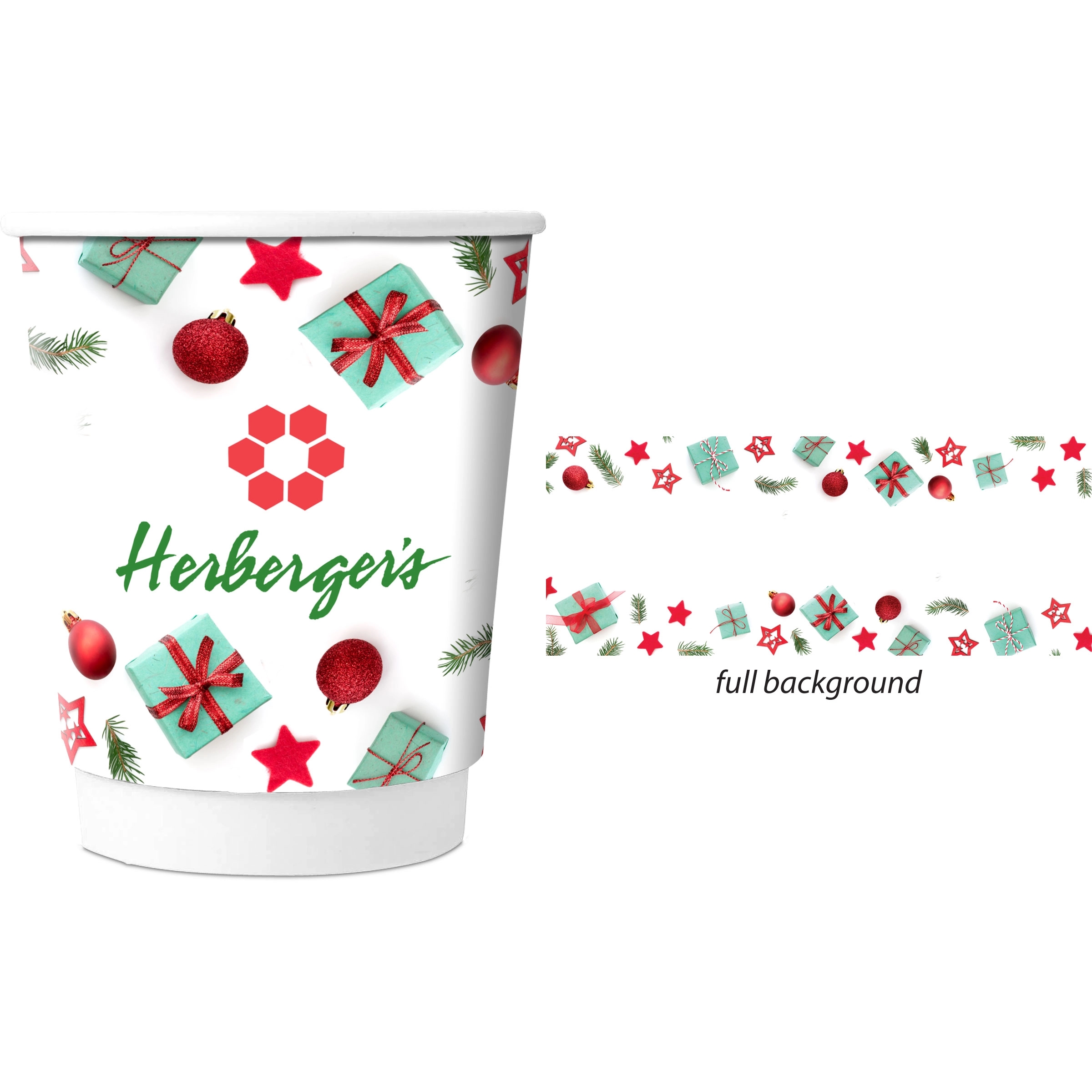 Holiday Themed 8 oz Double Wall Cup 8