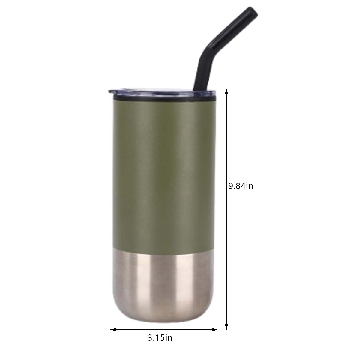 Durable Insulated Gift Stainless Steel Tumbler with Straw 4