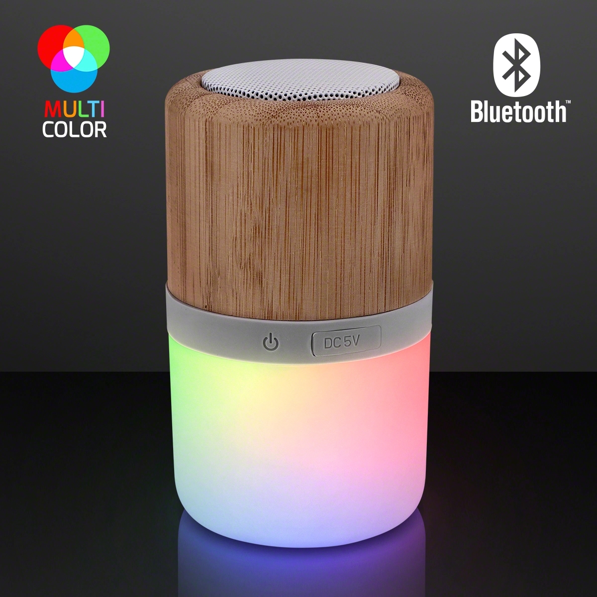 4.25" Light Up Speaker, Bluetooth + Rechargeable 3