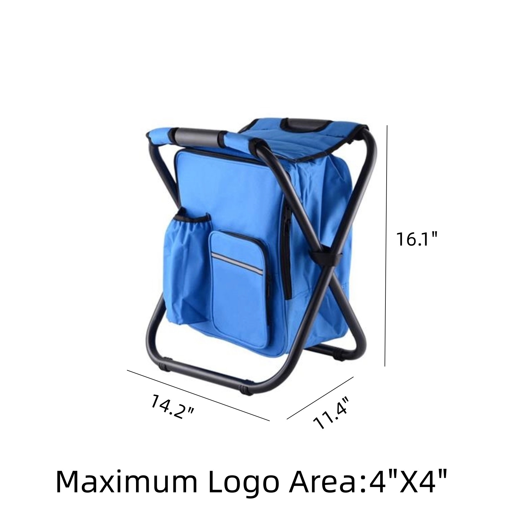 Folding Stool Backpack Chair Insulated Cooler Bag 2