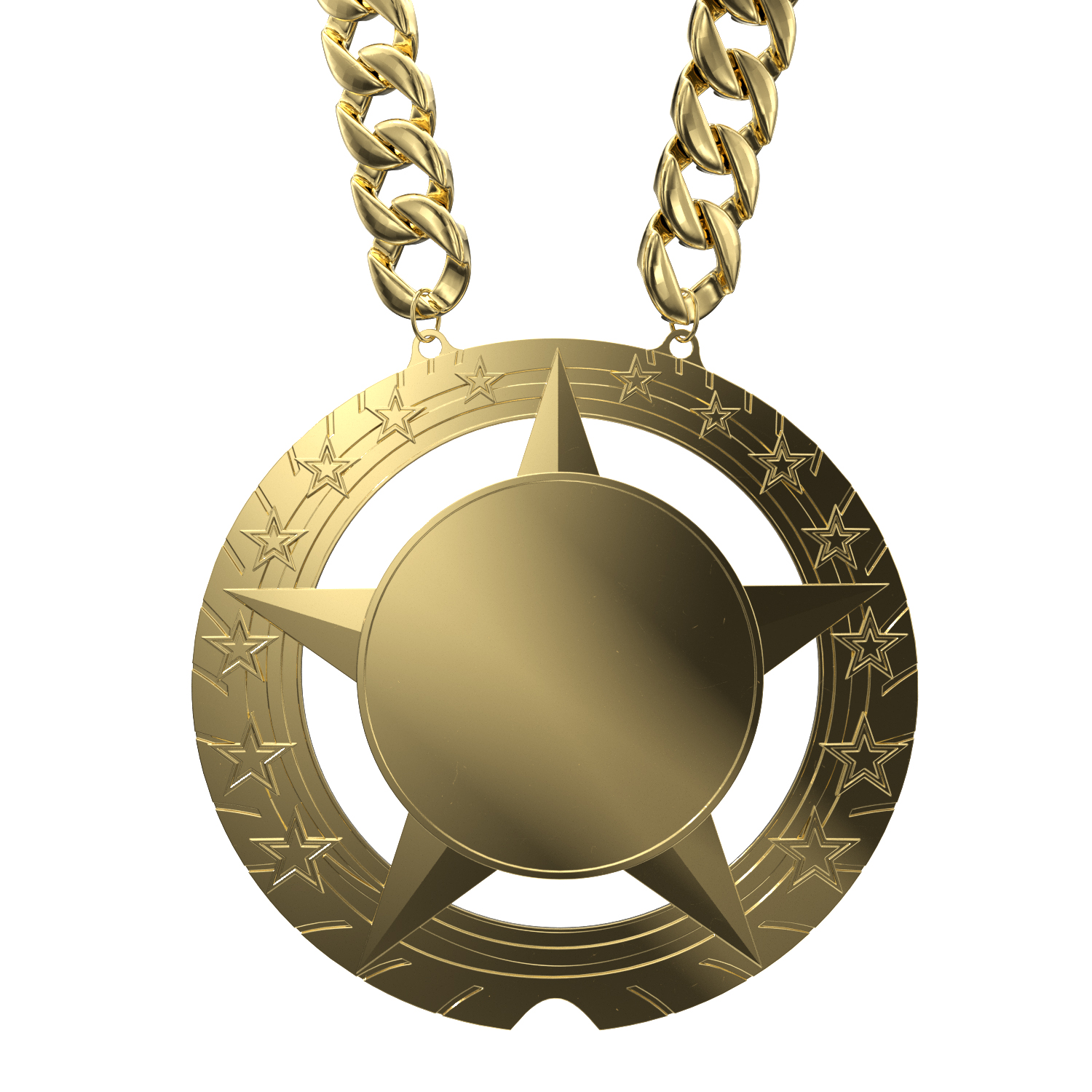 Express Vibraprint® Super Star Champ Chain Medal w/ Plastic Chain 8