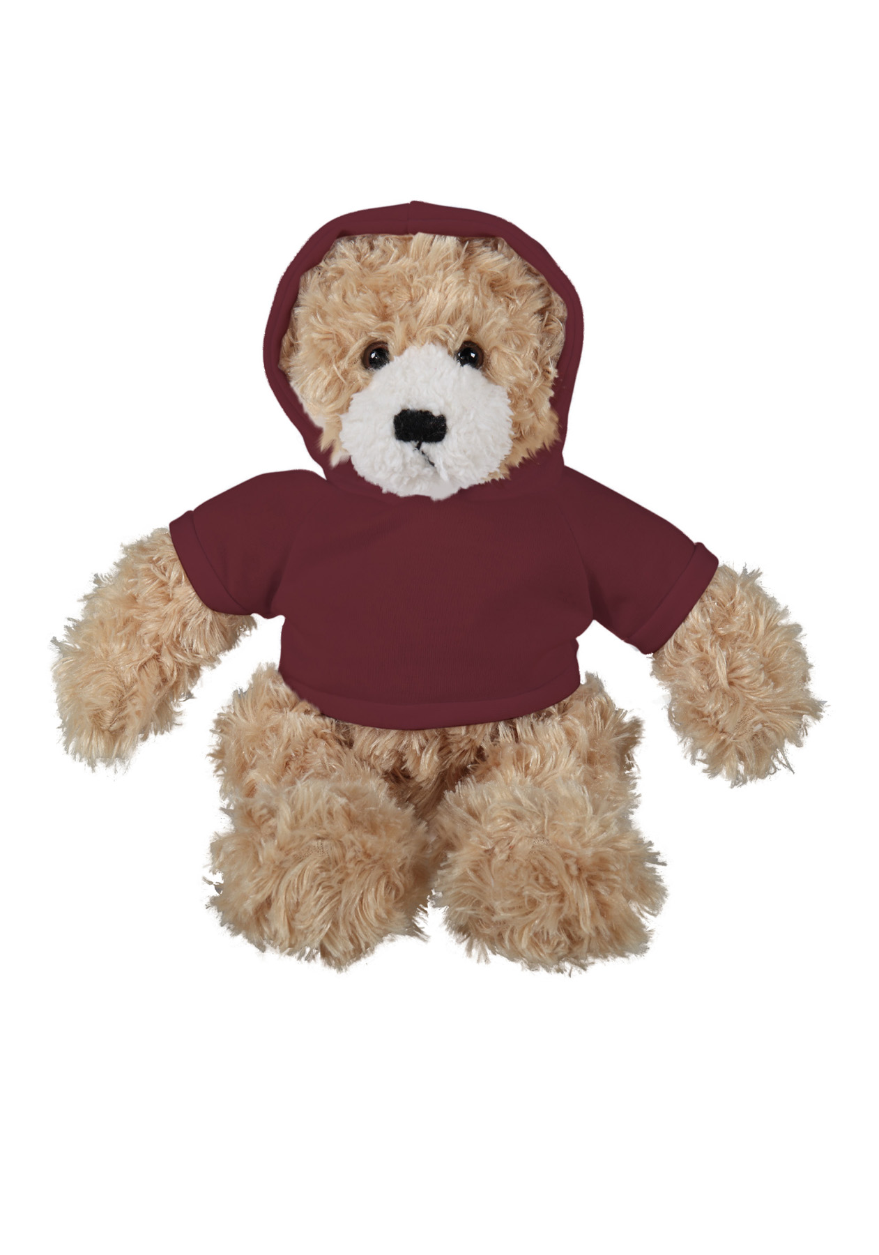 soft plush Beige Brandon Bear  with hoodie 8
