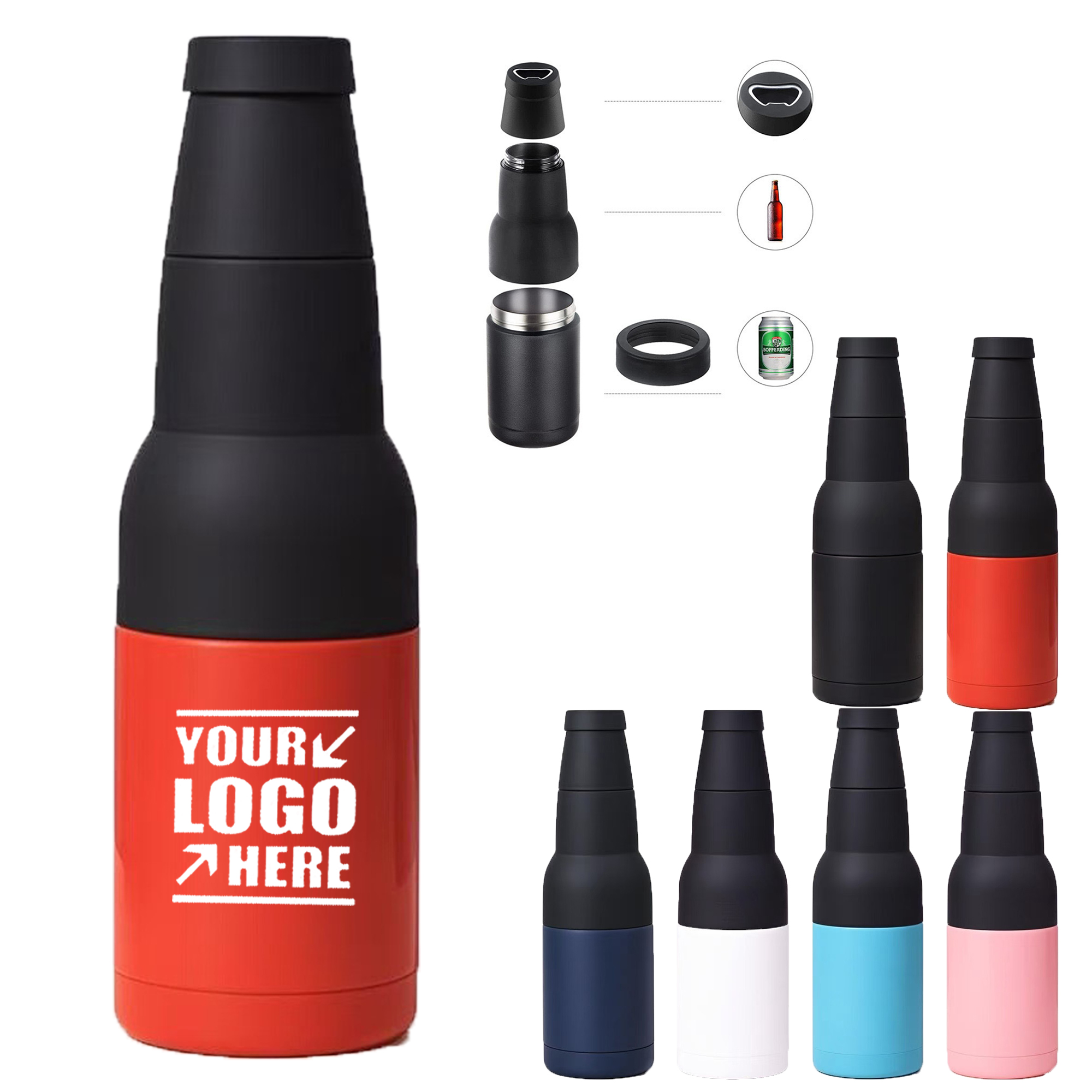 3 In 1 Insulated Beer Bottle Holder With Opener 2