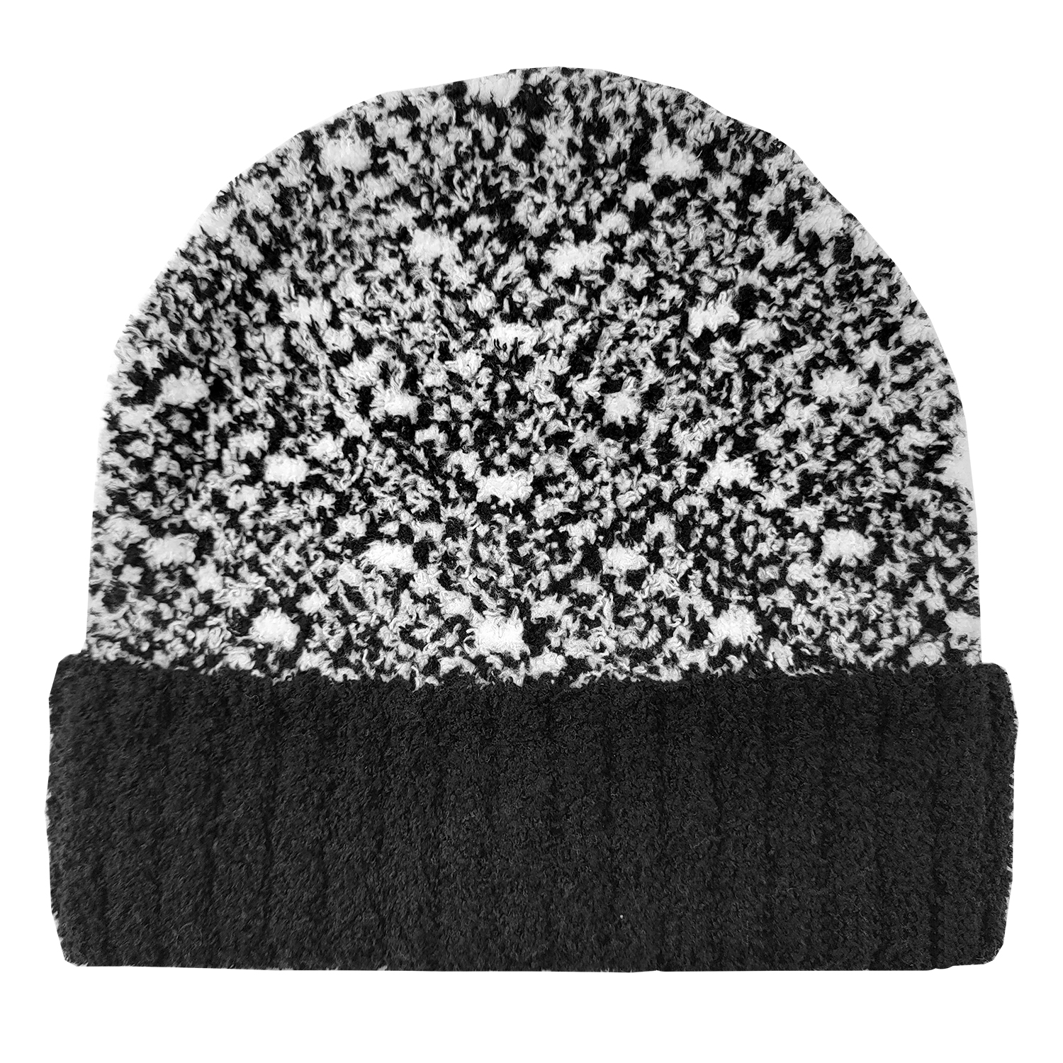 Rolled Fuzzy Beanie Cap