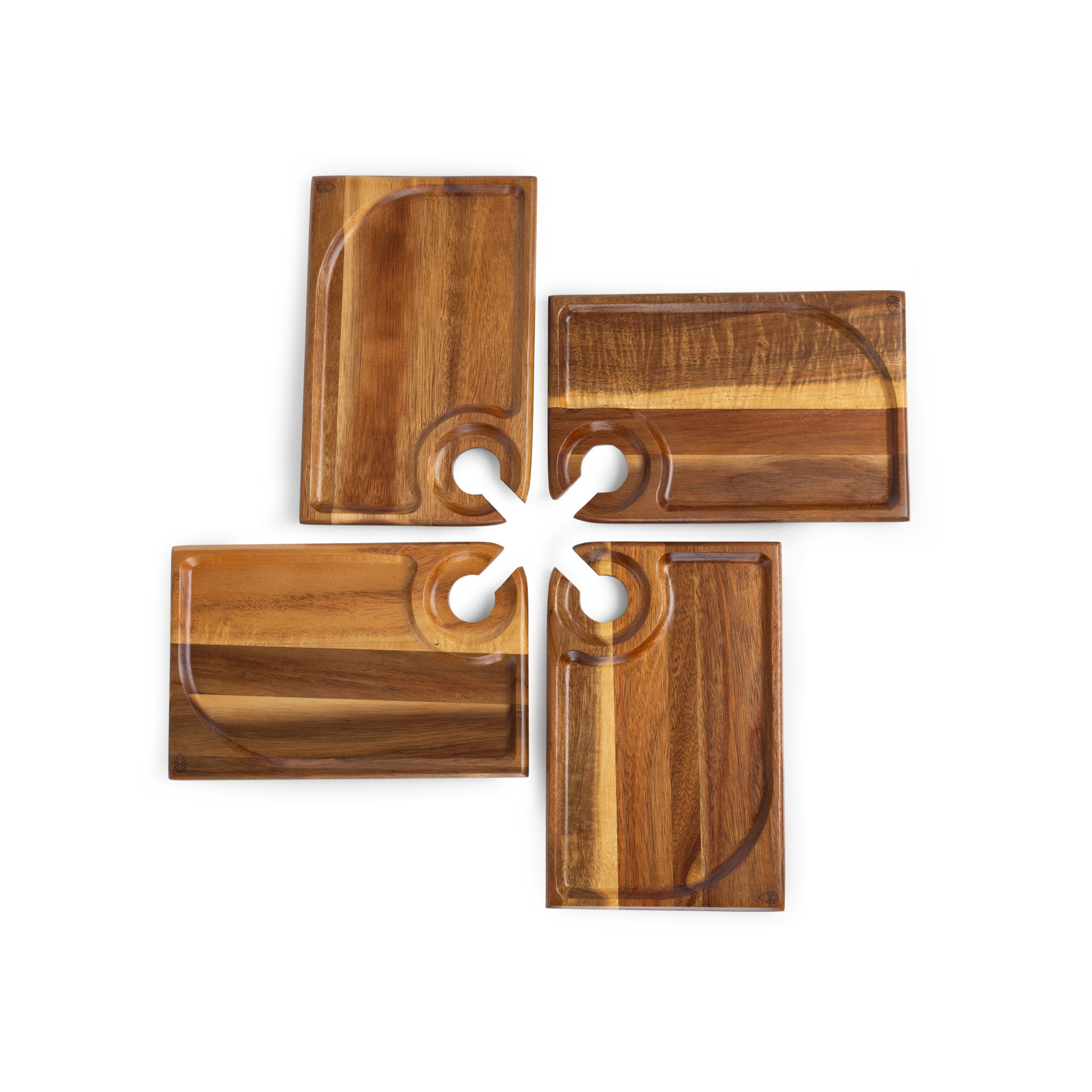 Rectangle Wine Appetizer Plate Set of 4 5