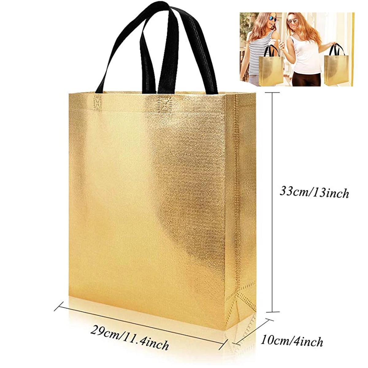 Glossy Reusable Grocery Shopping Tote Bag 3
