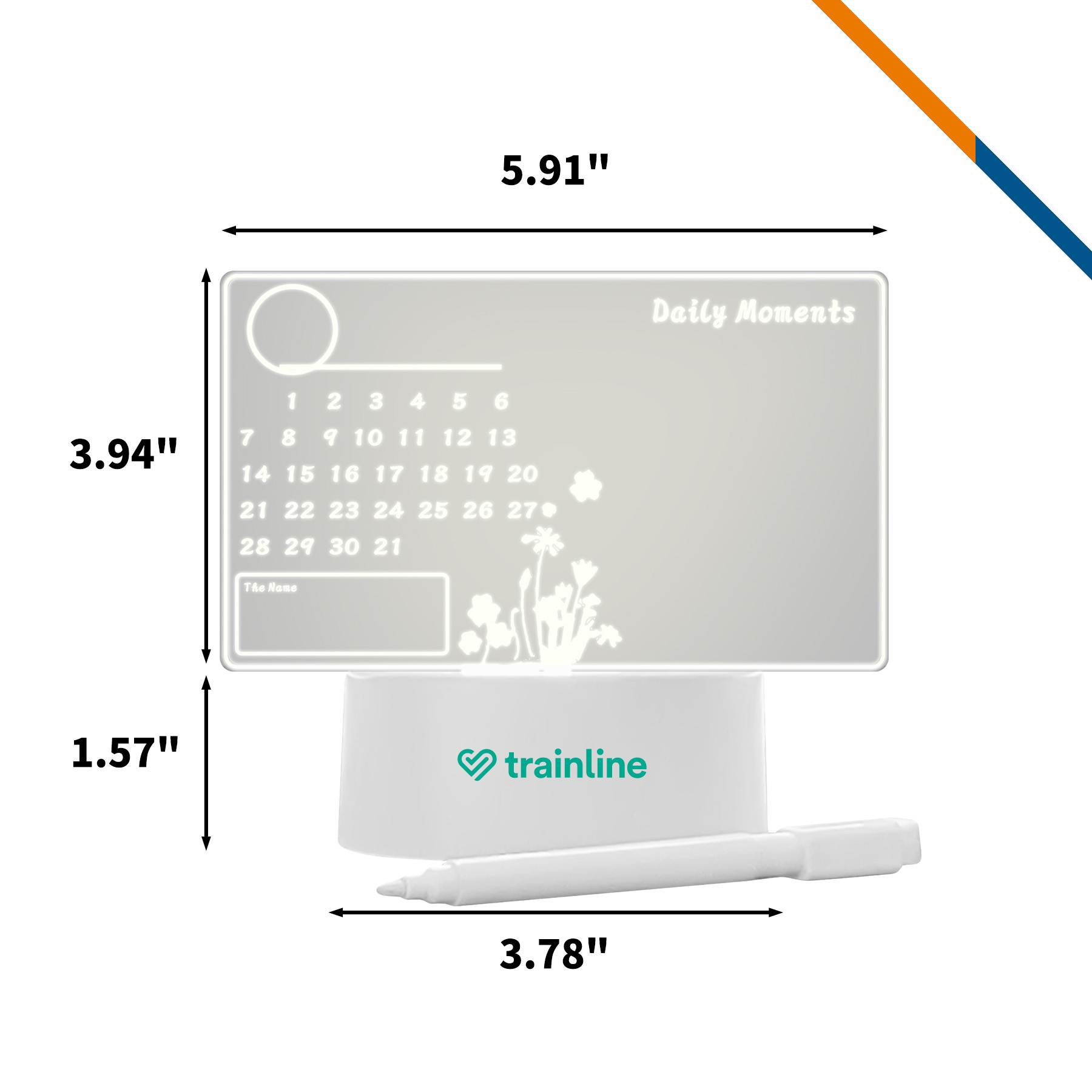Baro USB Charging LED Note Board Night Light 3