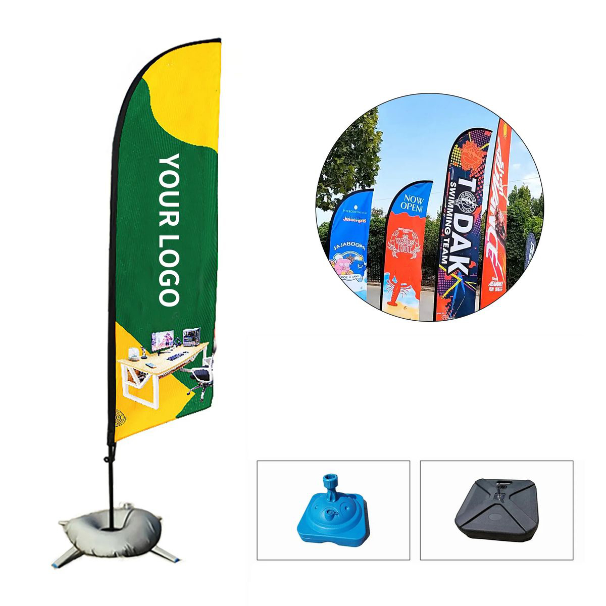 79 Inch Knife Shaped Advertising Flag for Outdoor Use 2