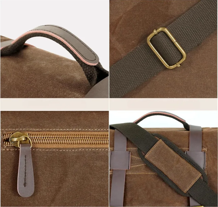 Canvas Leather Computer Laptop Bag 2