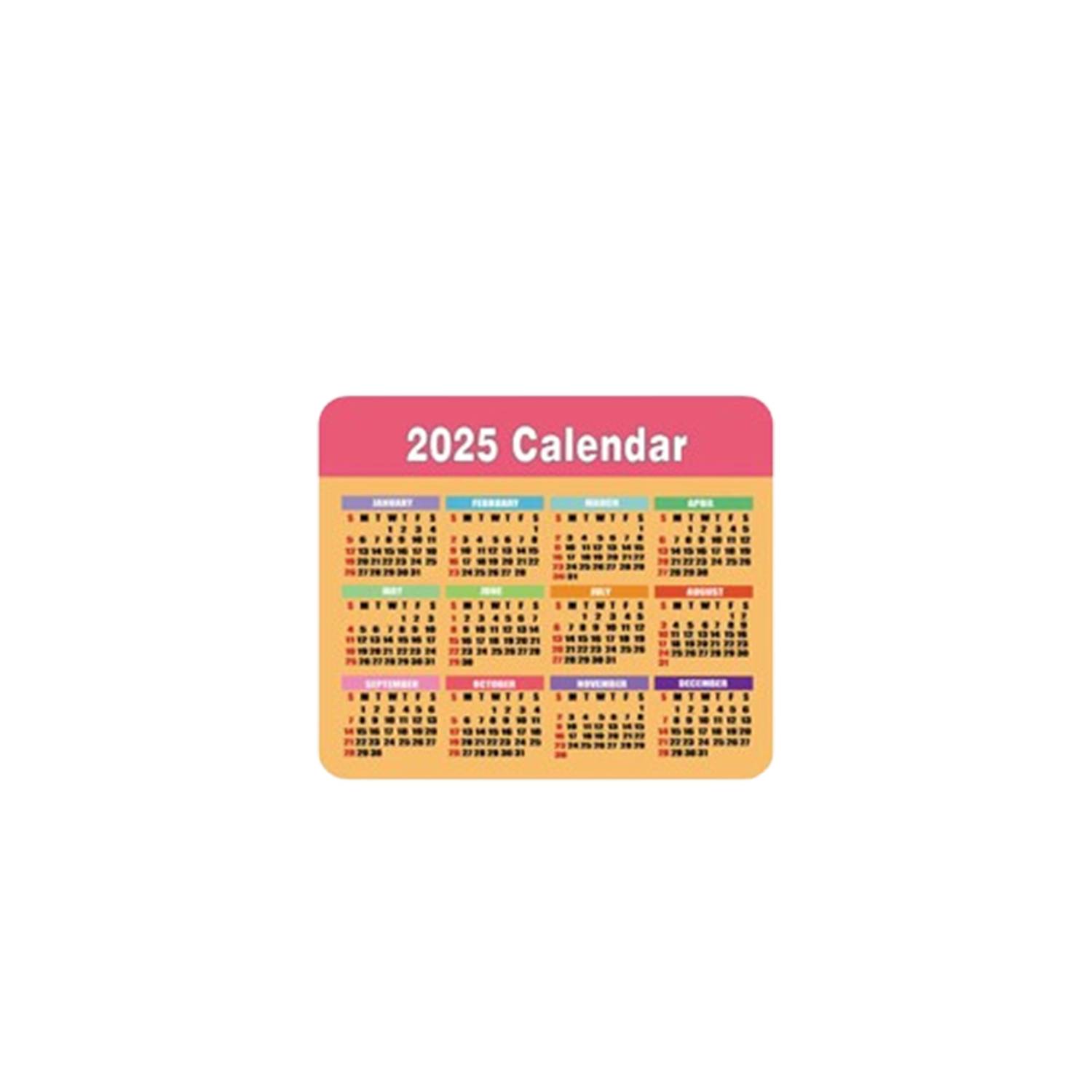 2025 Calendar Non-Slip Waterproof Rubber Mouse Pad 4