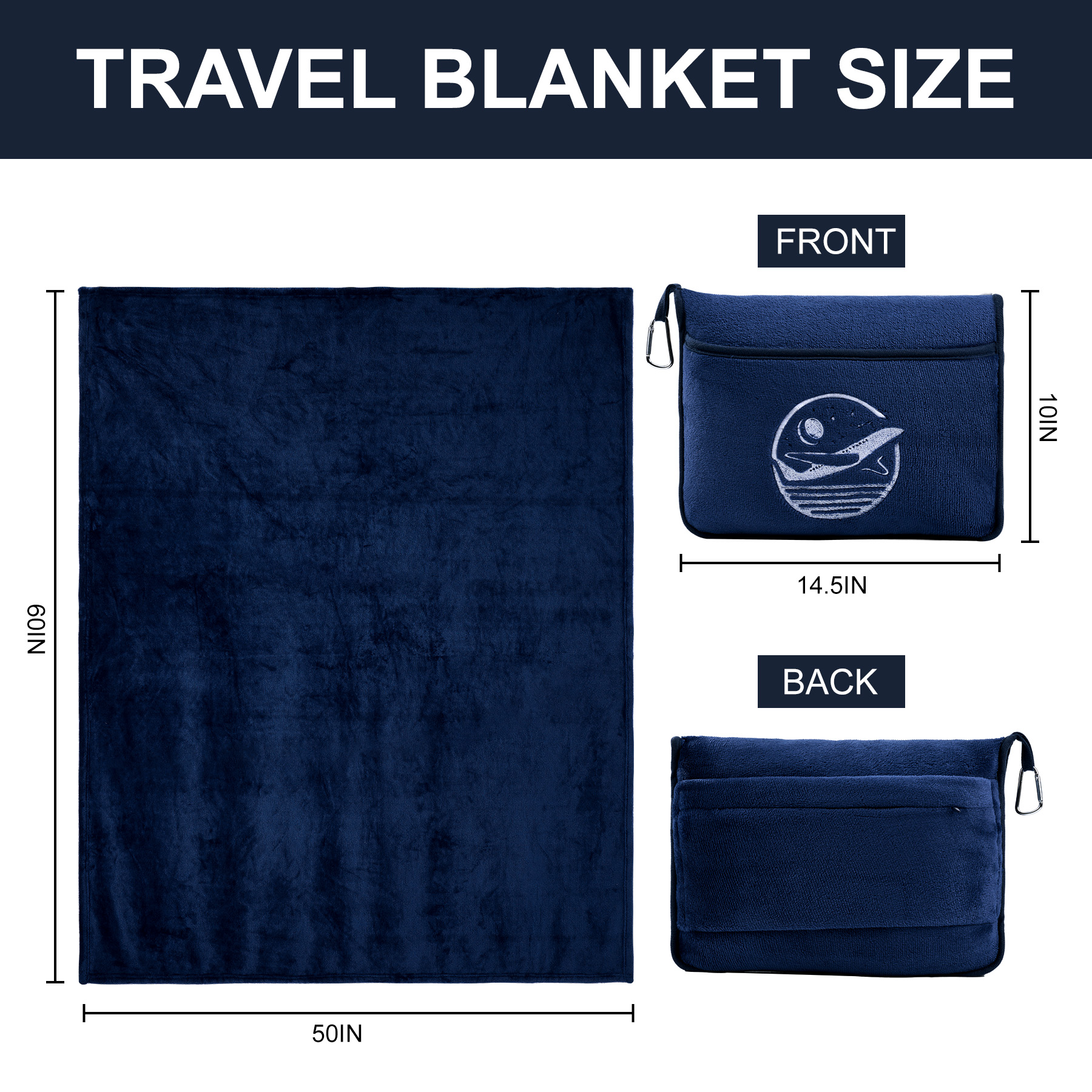 Plush Flannel Travel Blanket & Pillow Combo 10