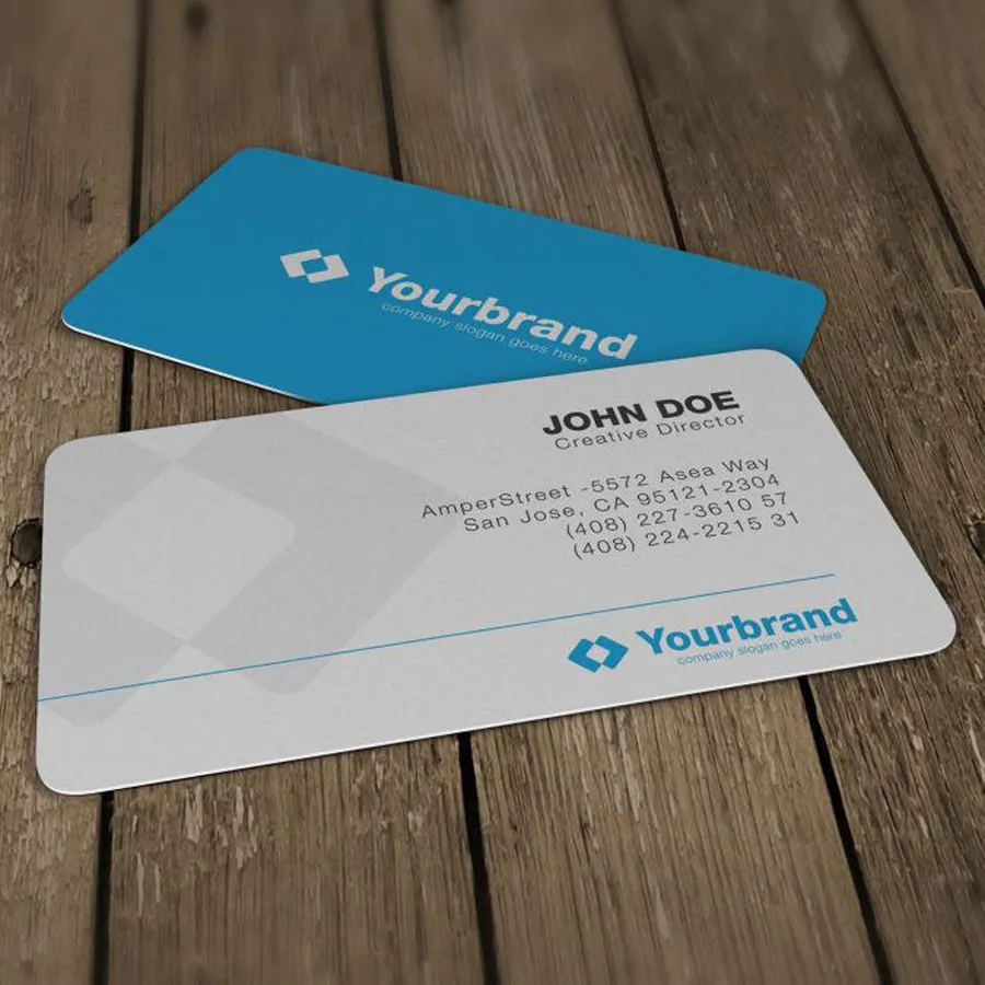 Rounded Rectangular Corner Business Card 9