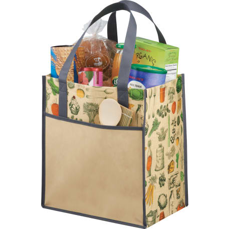 Big Grocery Vintage Laminated Non-Woven Tote 8