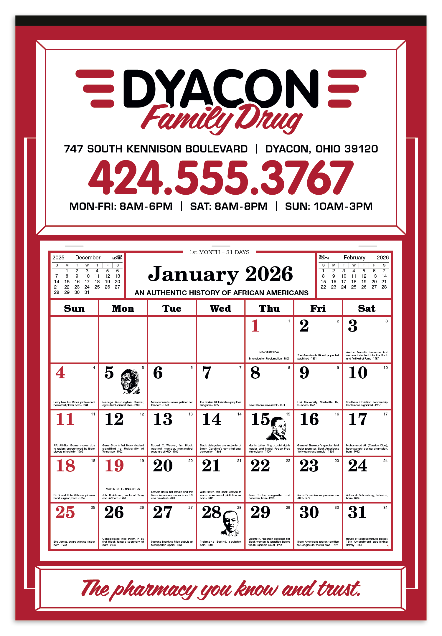 Skinner & Kennedy® Apron Calendar 106
