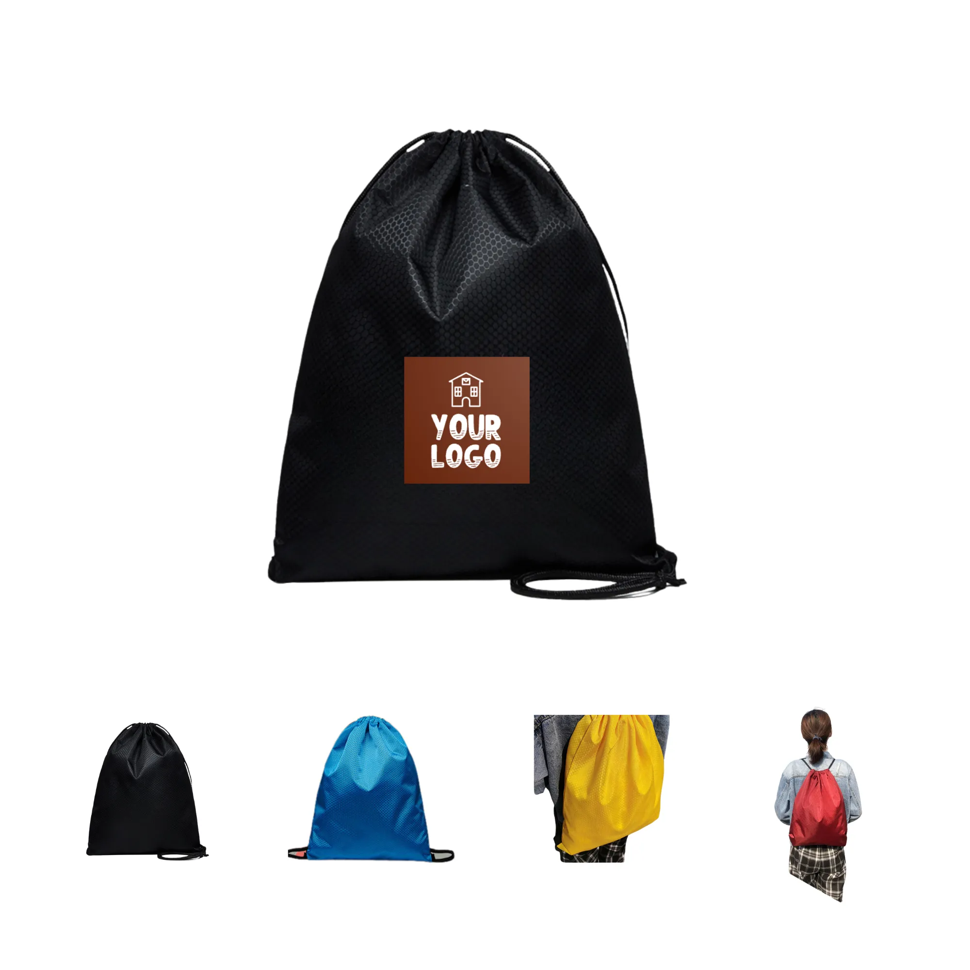 Waterproof Sports Drawstring Backpack Pouch 1