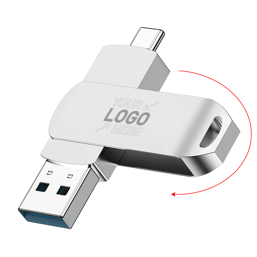 USB BiPort Type C Rotating Flash Drive 5