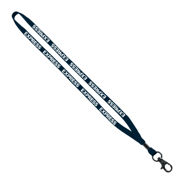 1/2" Cotton Lanyard with Metal Crimp & Split-Ring 6