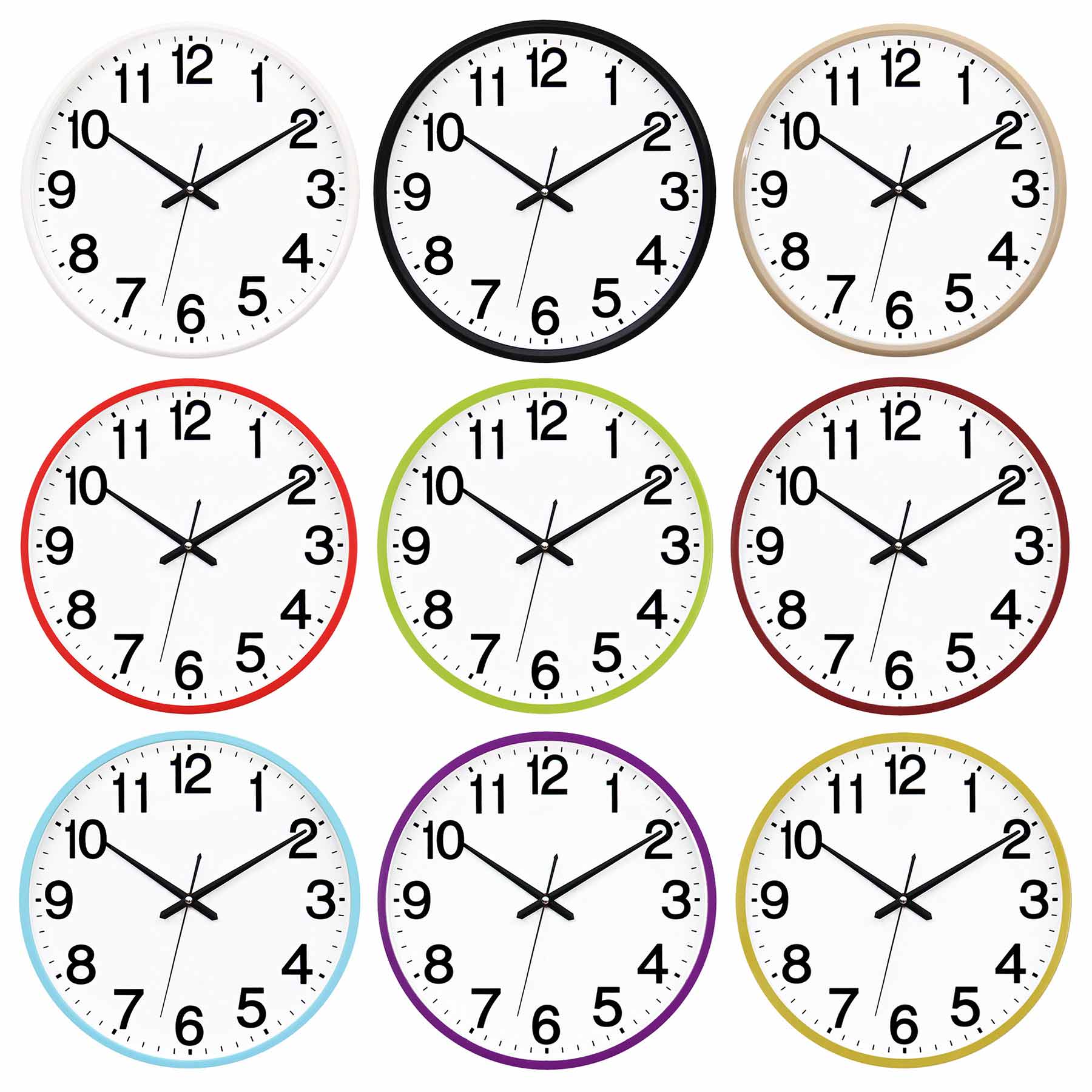 8" Round Non-Ticking Wall Clock 2