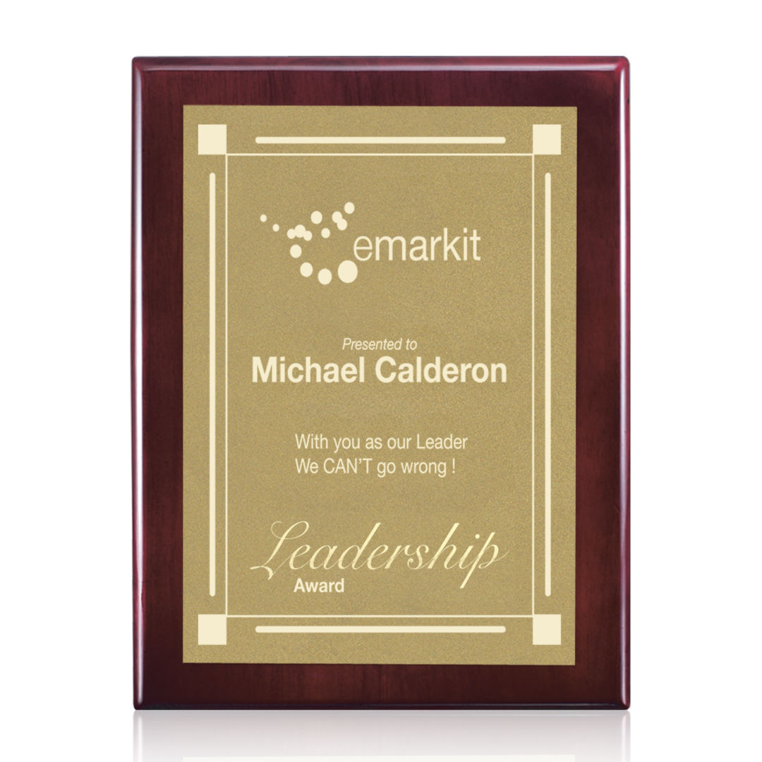 Oakleigh/Warden Plaque - Rosewood Finish 2