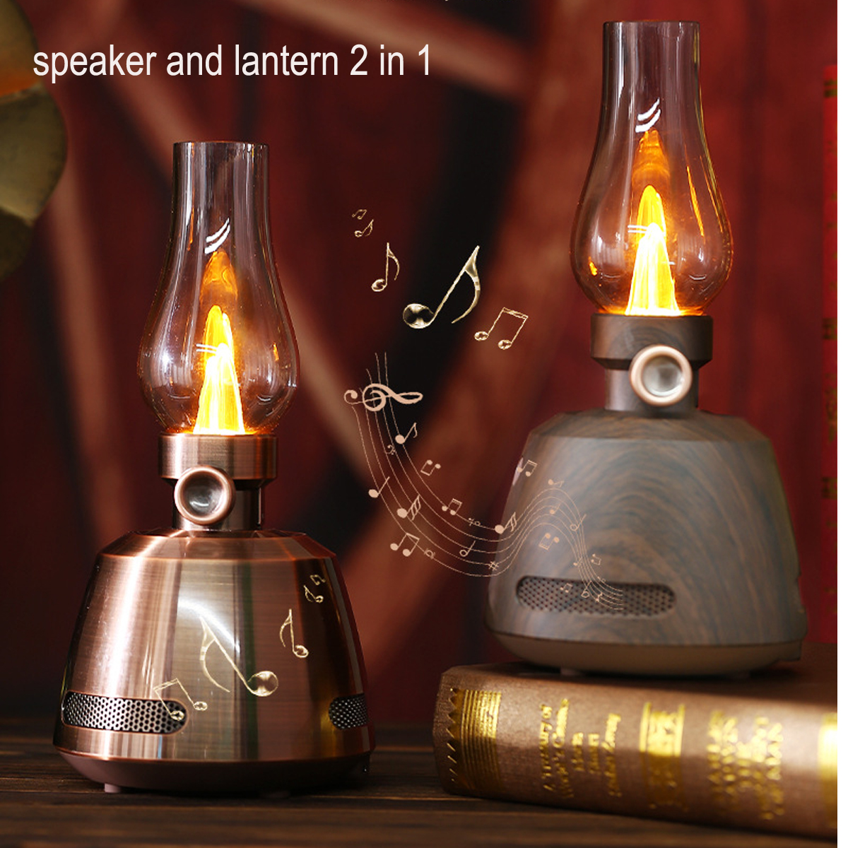 Vintage LED Lantern with Wireless Speaker 3
