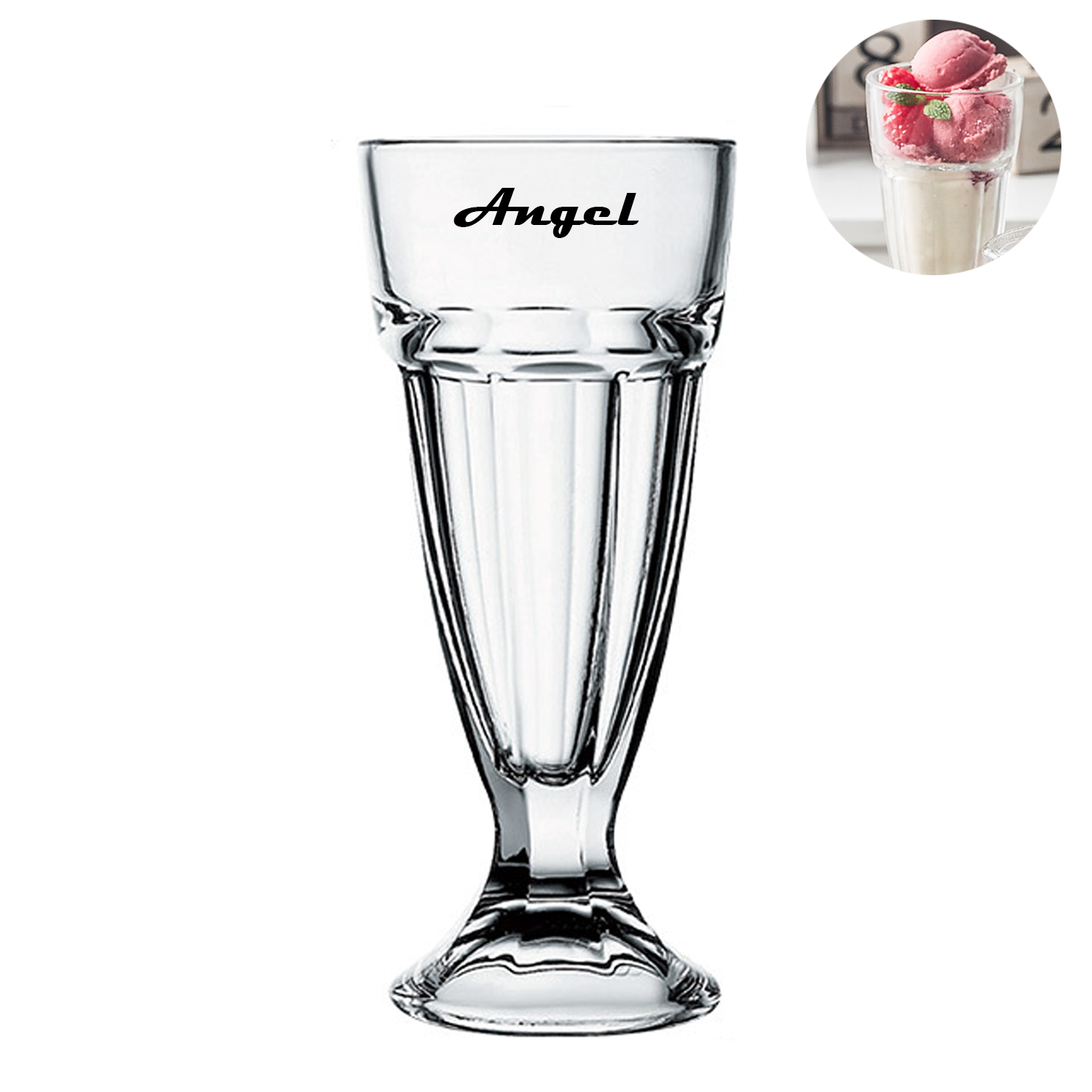 10Oz Clear Milkshake Glasses 5