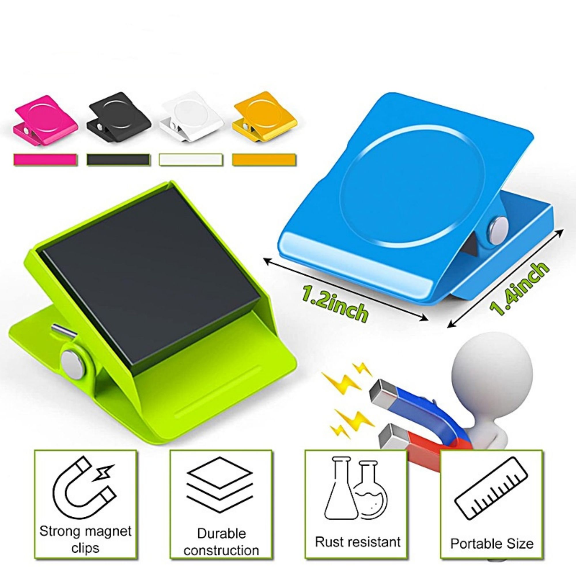 Square Metal Magnets Clips 4