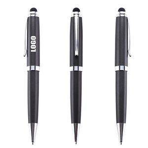 Matte Black Business Twist Metal Pen With Stylus 6