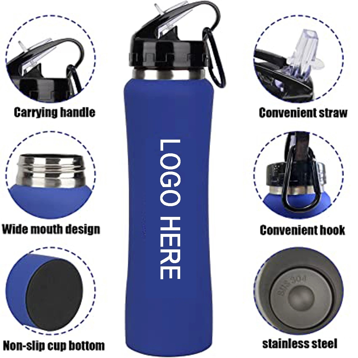 Insulated Water Bottle With Straw 25 Oz 4