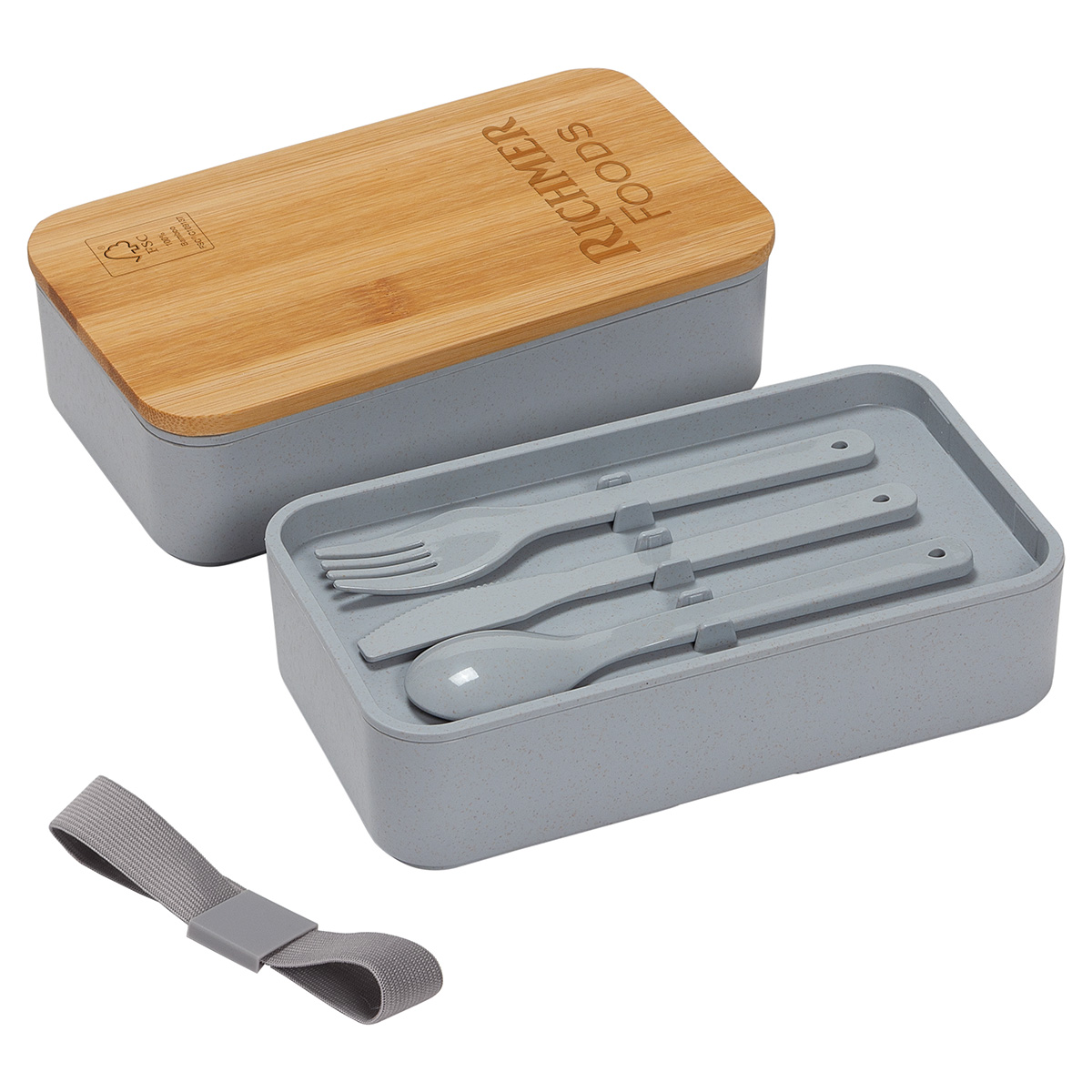 Double Decker Lunch Box with FSC® Bamboo Lid & Utensils 9