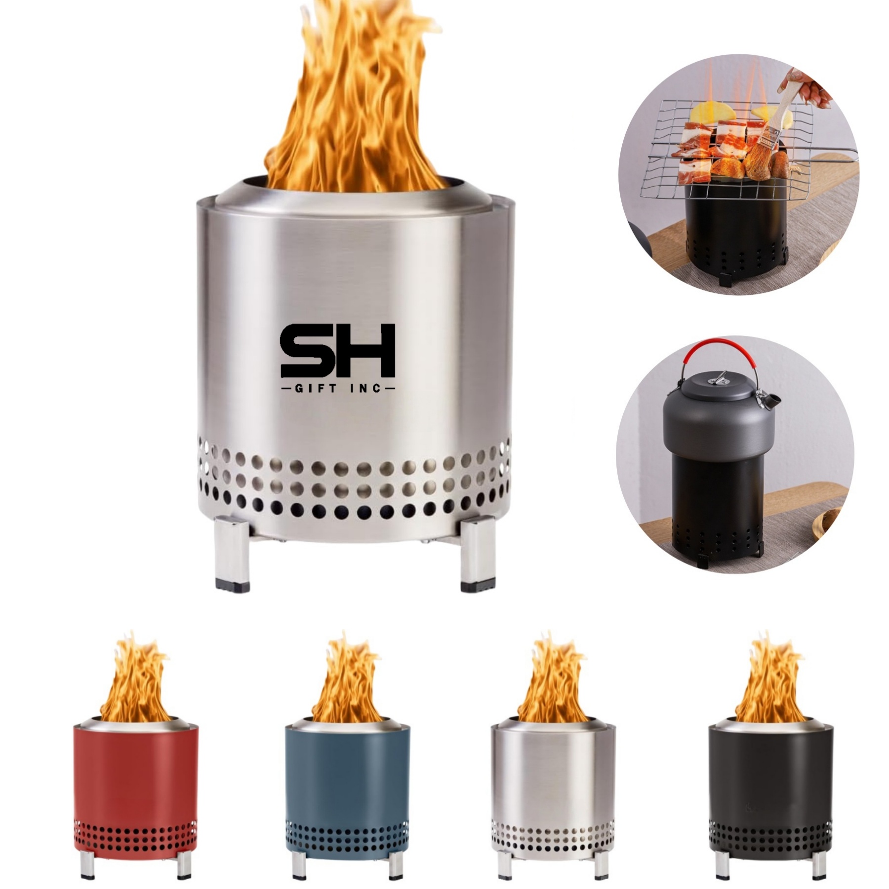 Portable Smokeless Fire Pit for Outside 2